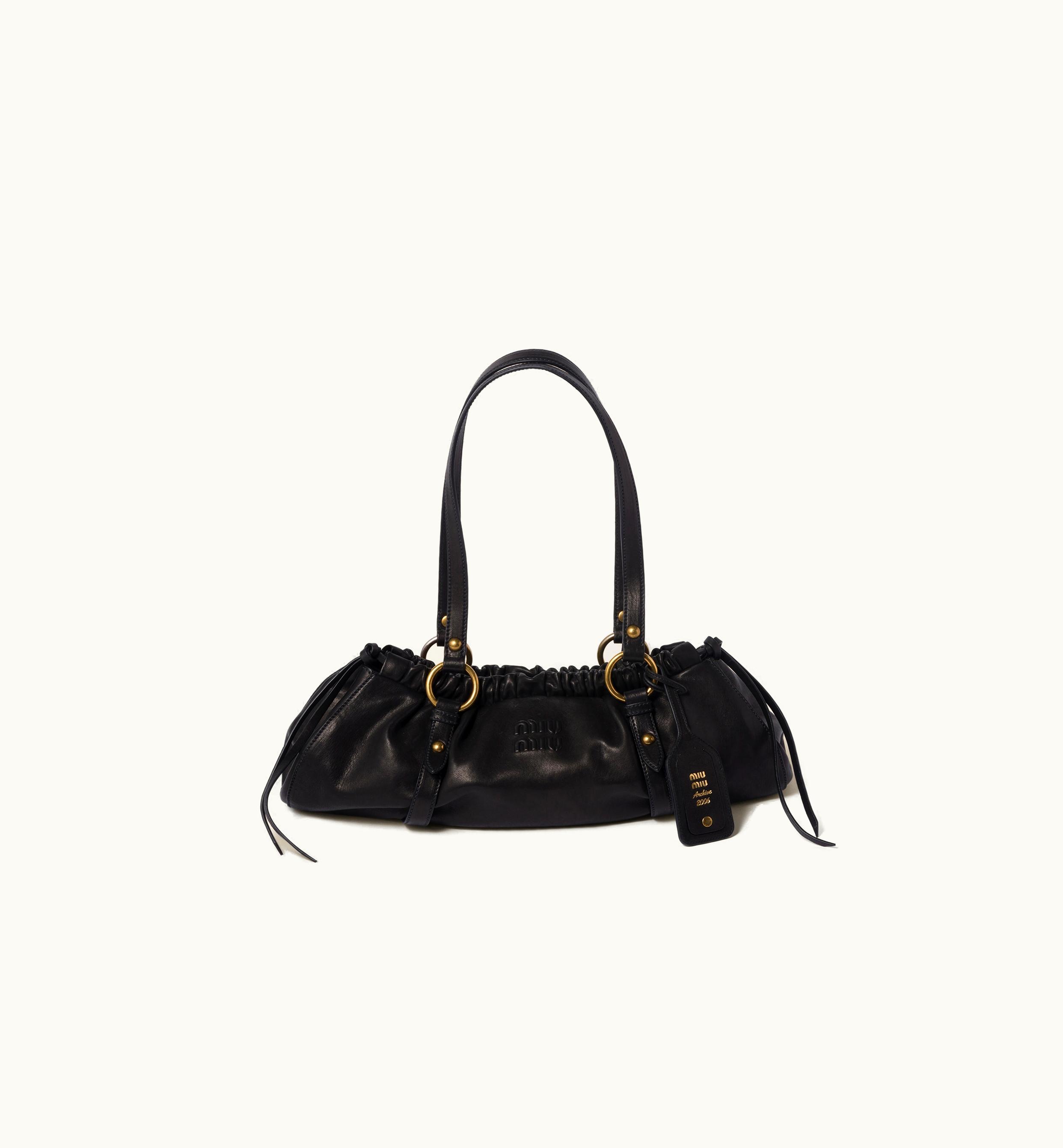 Miu Miu Miu Miu Classic Nappa Leather Bag Black