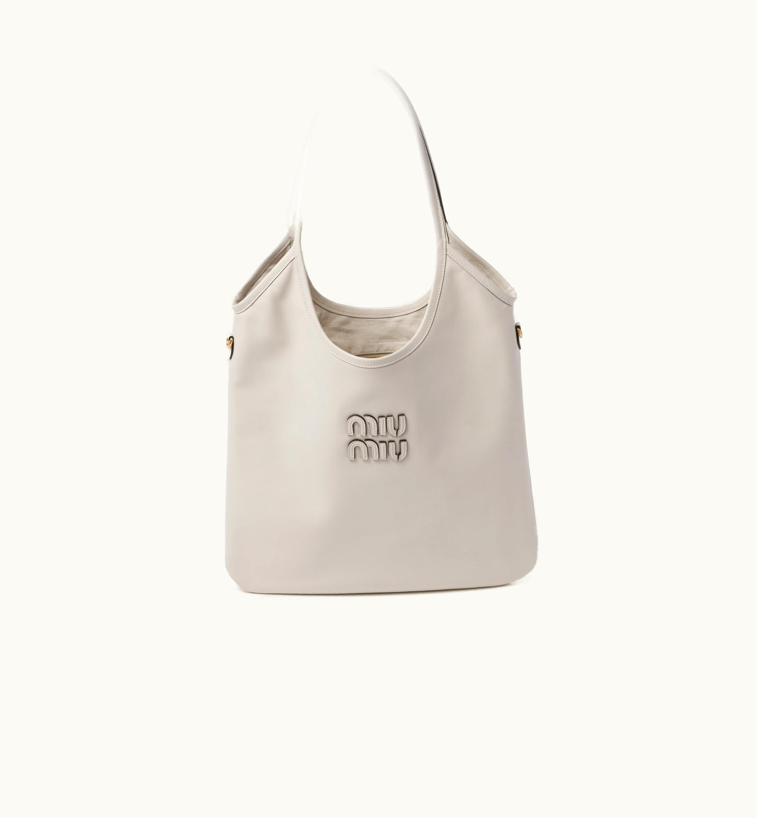 Miu Miu Miu Miu Ivy Leather Bag Chalk White