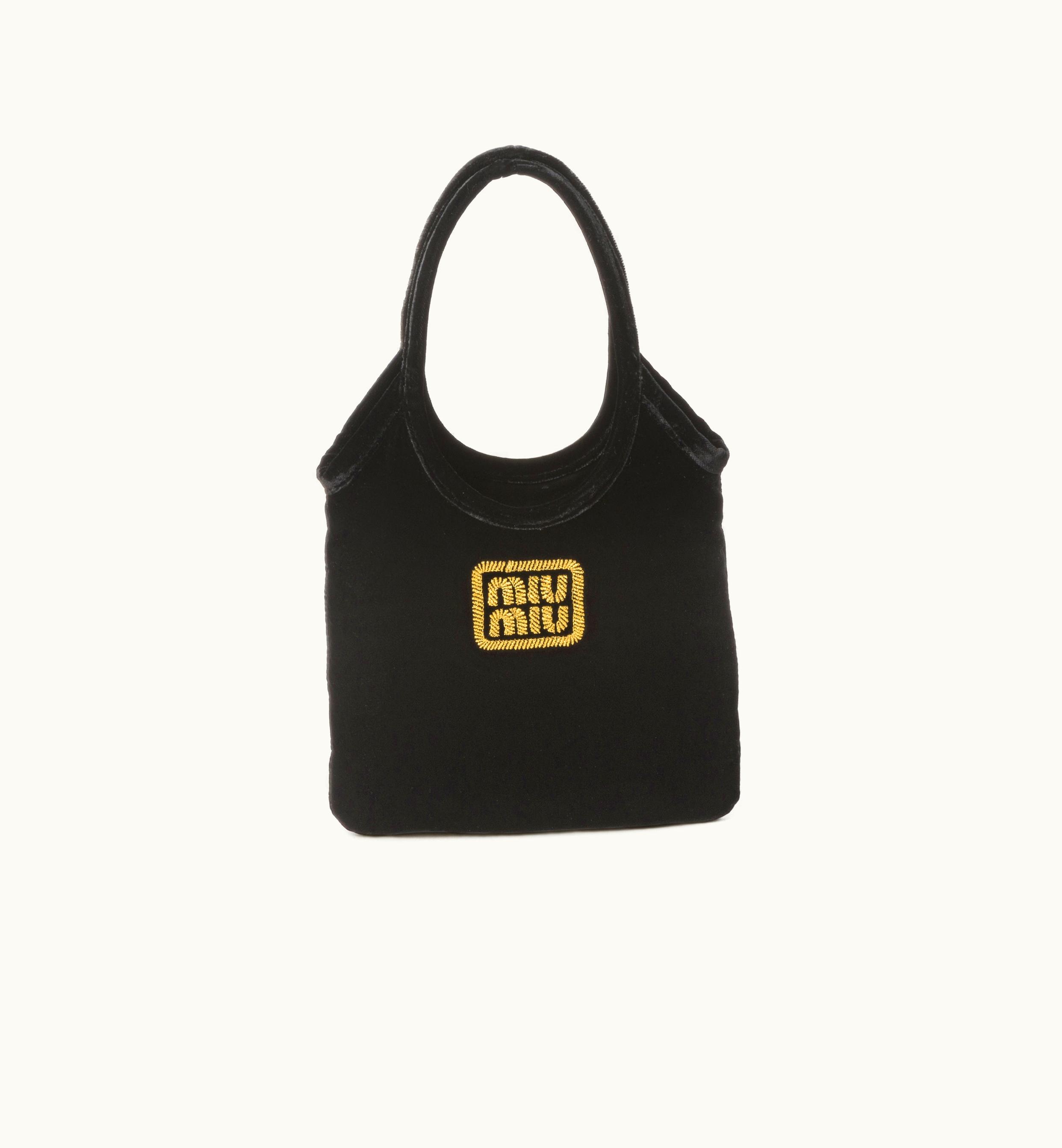 Miu Miu Miu Miu Ivy Velvet Bag Black