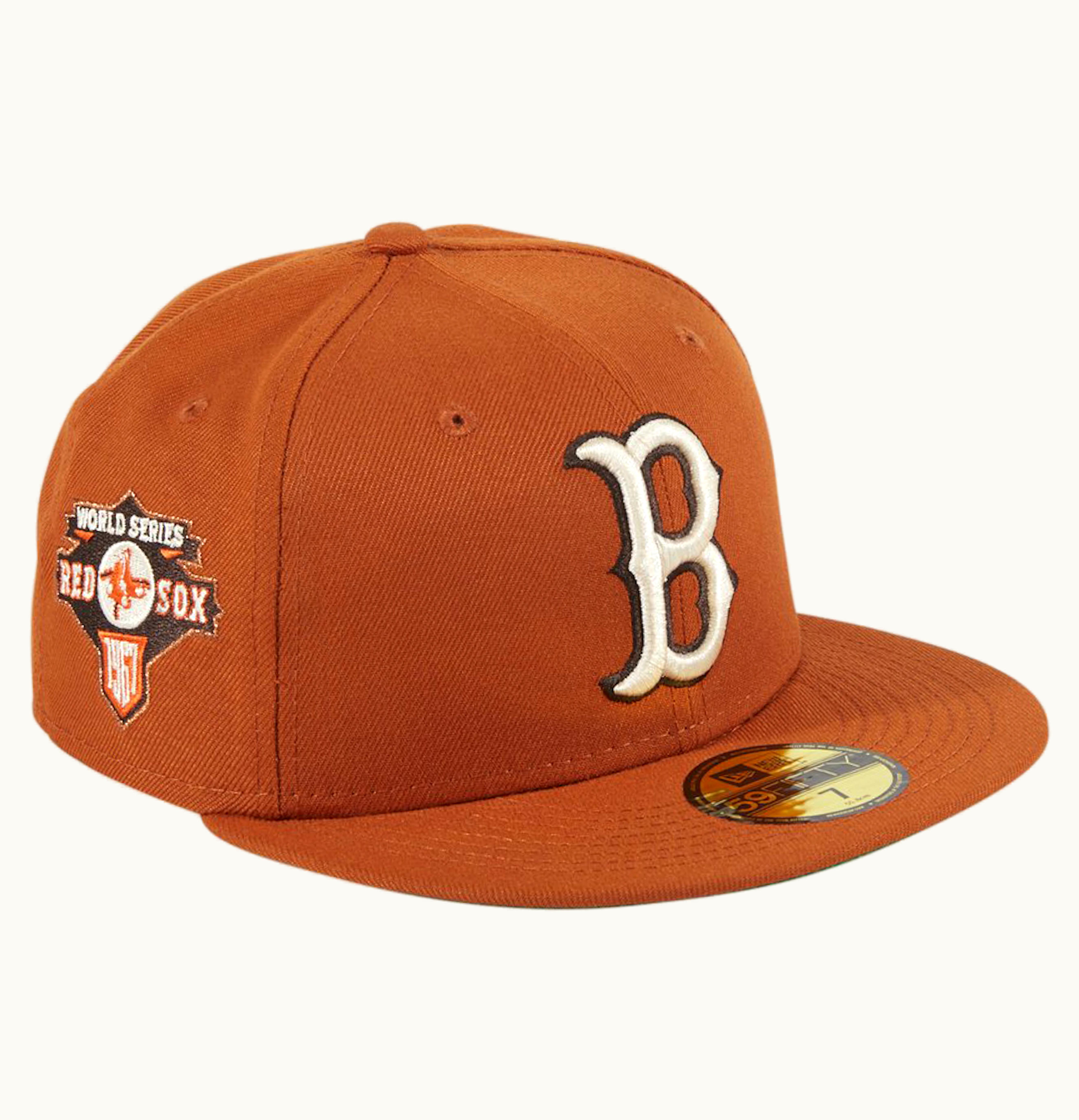 New Era New Era Campfire Boston Red Sox 1967 World Series Patch Hat Club Exclusive 59Fifty Fitted Hat Burnt Orange