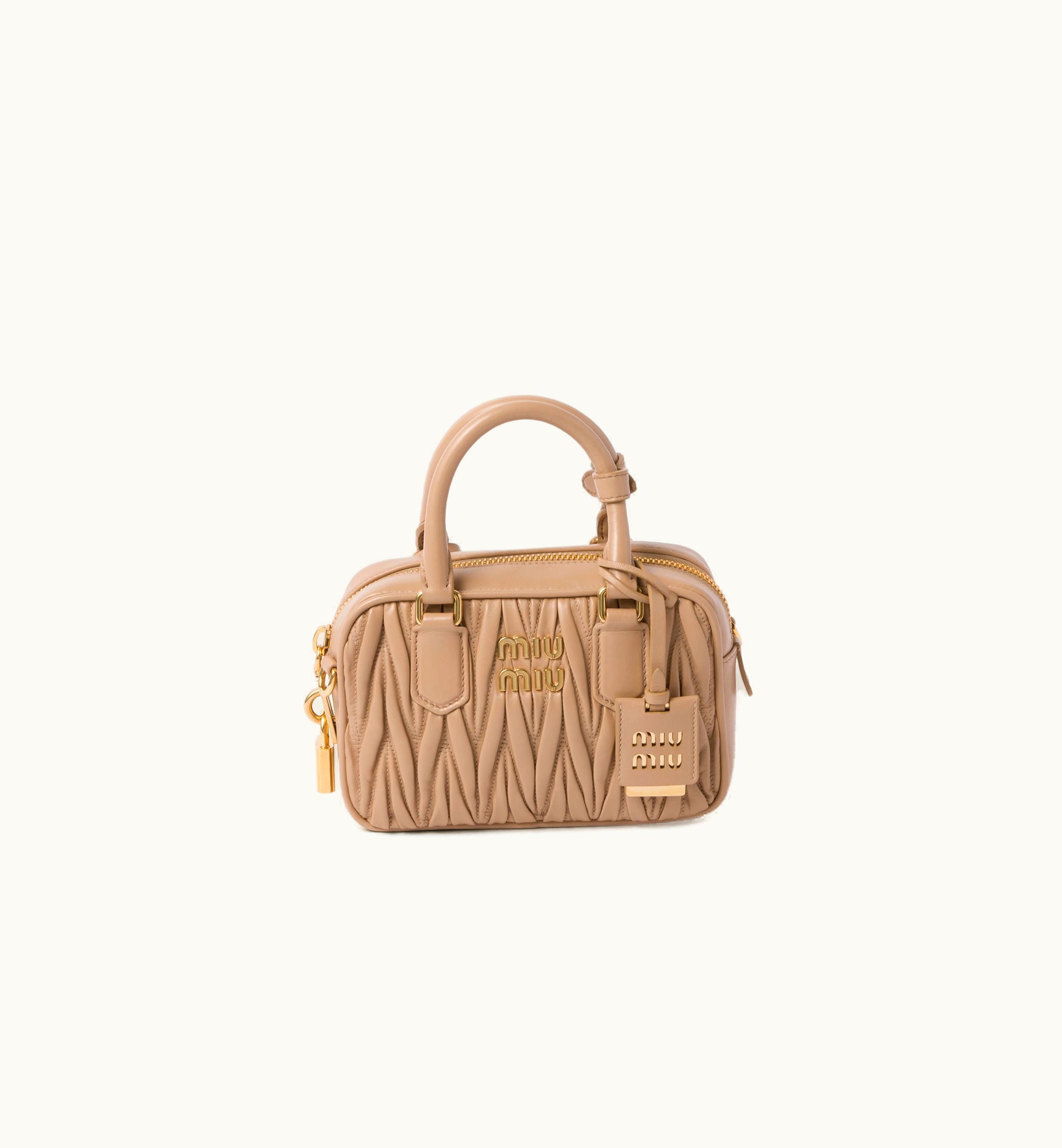 Miu Miu Miu Miu Arcadie Matelassé Nappa Leather Bag Sand Beige 5BB123_N88_F0036_V_YOO