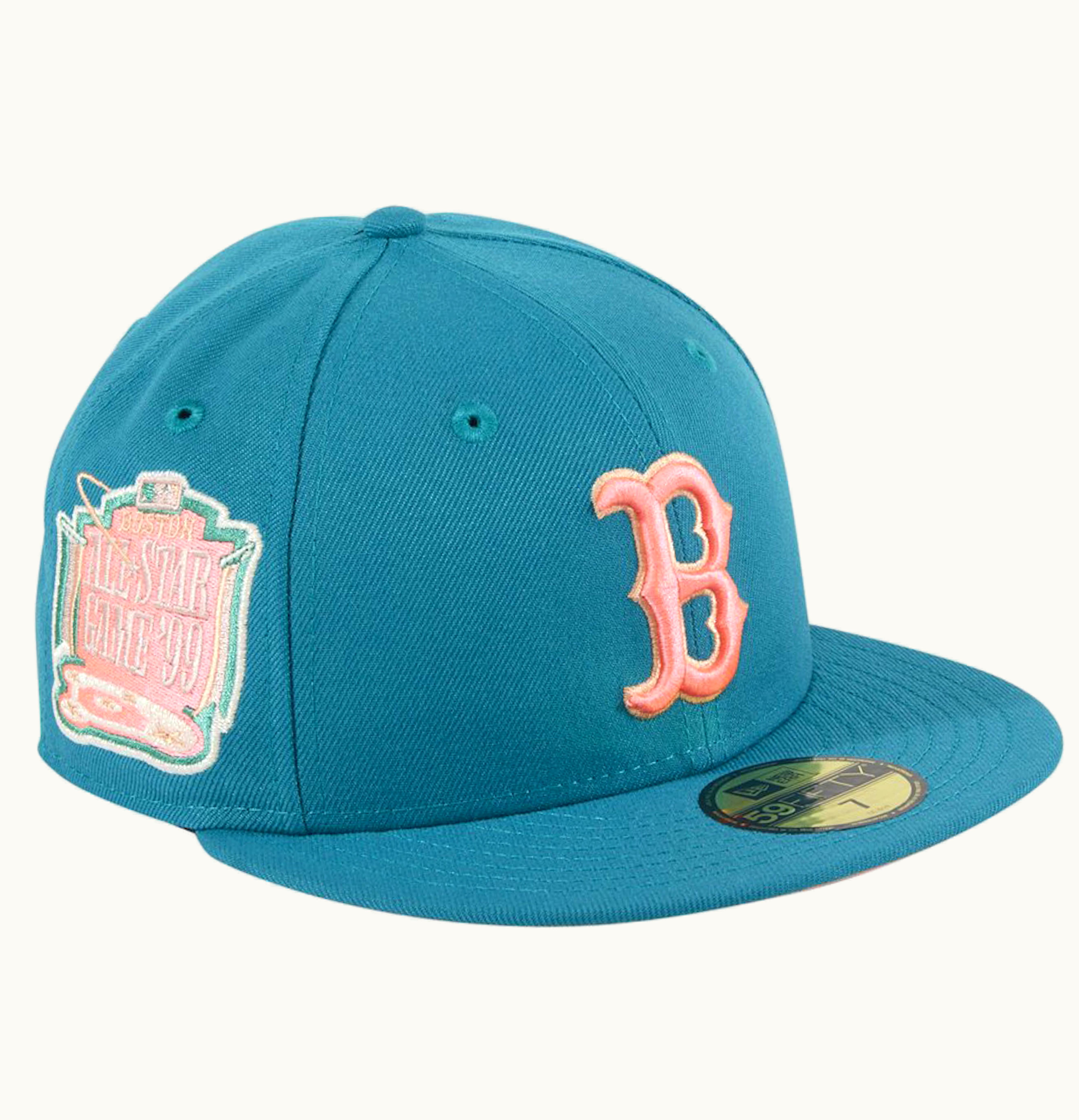 New Era New Era Boston Red Sox Badlands 1999 All Star Game Patch Hat Club Exclusive 59Fifty Fitted Hat Teal