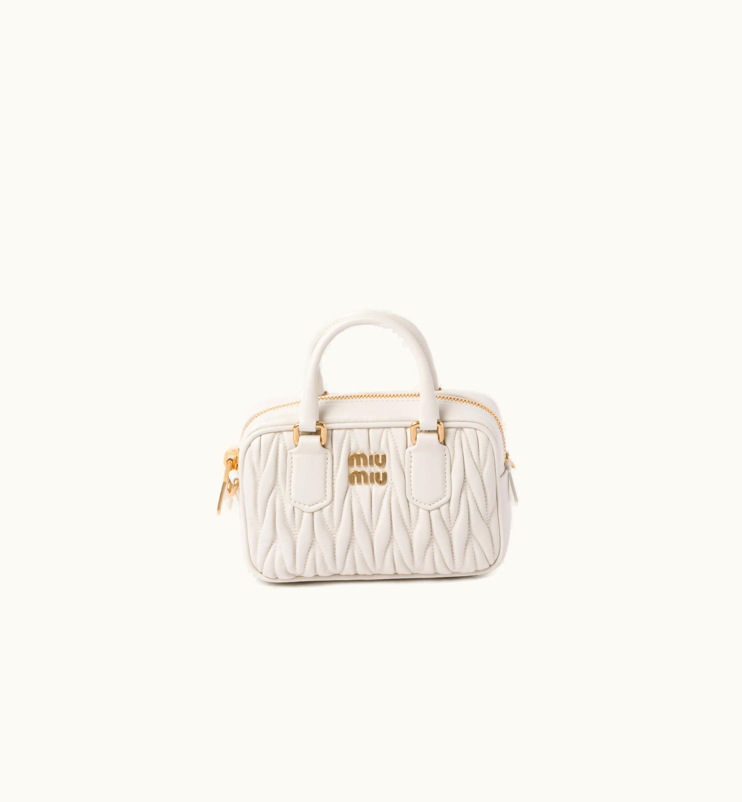 Miu Miu Miu Miu Arcadie Matelassé Nappa Leather mini-bag White