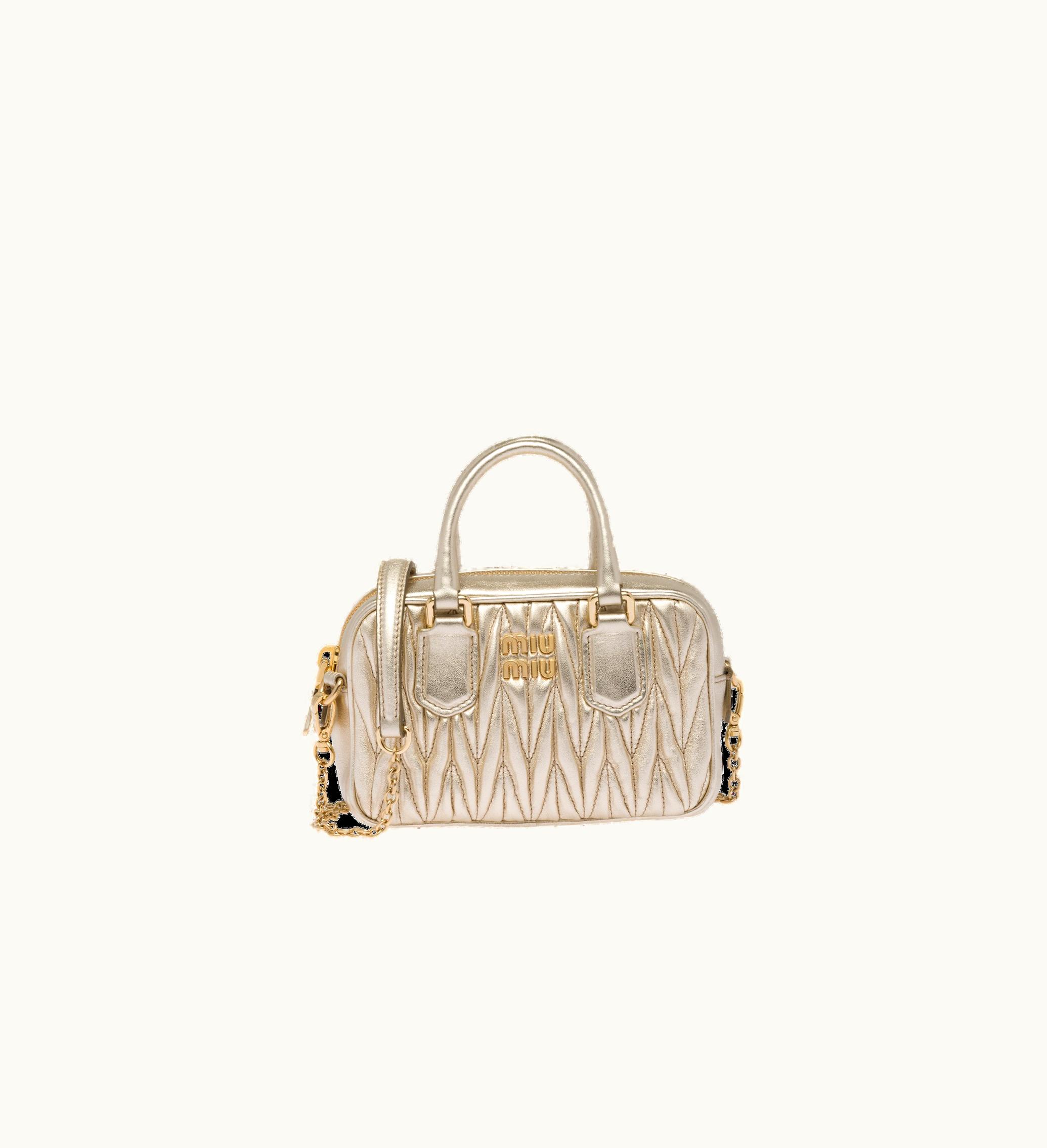 Miu Miu Miu Miu Arcadie Matelassé Nappa Leather mini-bag Pyrite