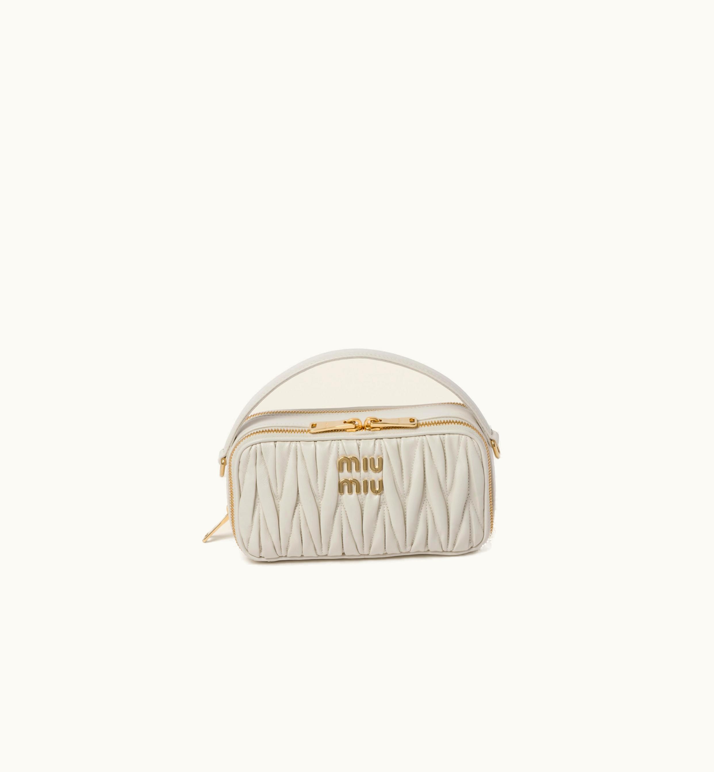 Miu Miu Miu Miu Matelassé Nappa Leather Shoulder Bag White 5BH229_N88_F0009_V_OOO