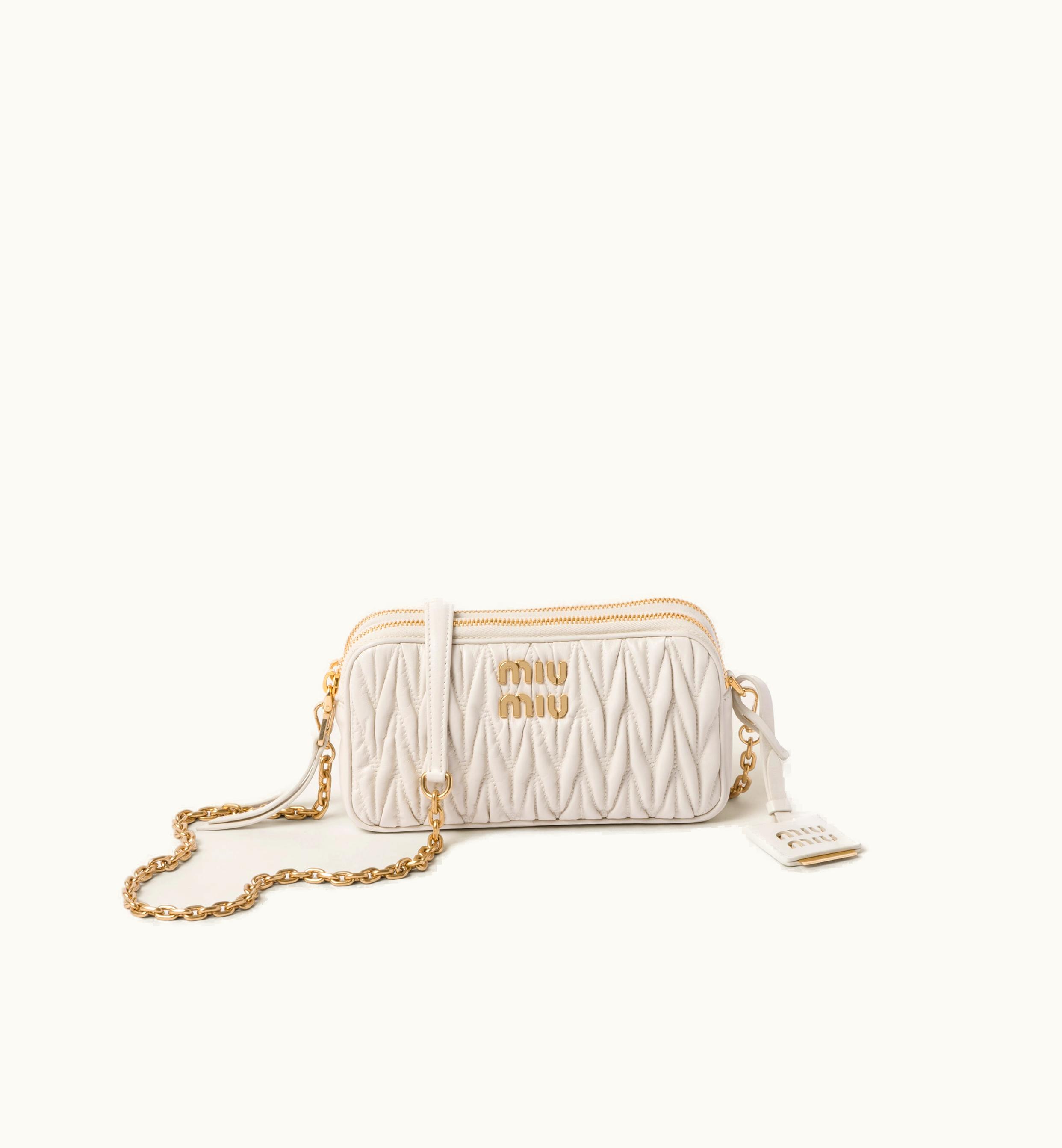 Miu Miu Miu Miu Matelassé Nappa Leather Mini-Bag White Luxe Edition