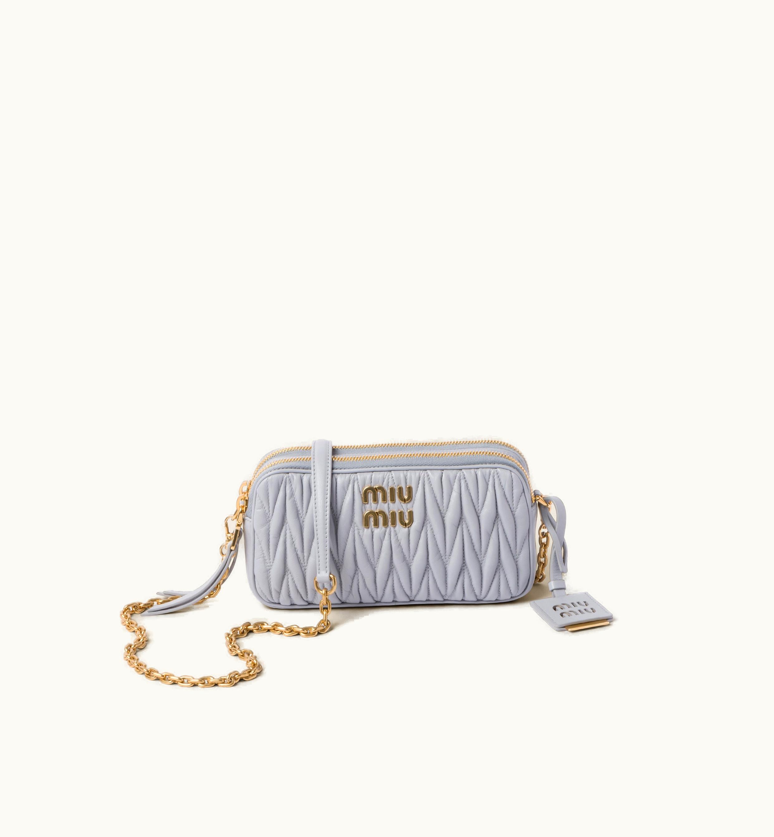 Miu Miu Miu Miu Matelassé Nappa Leather mini-bag Cornflower
