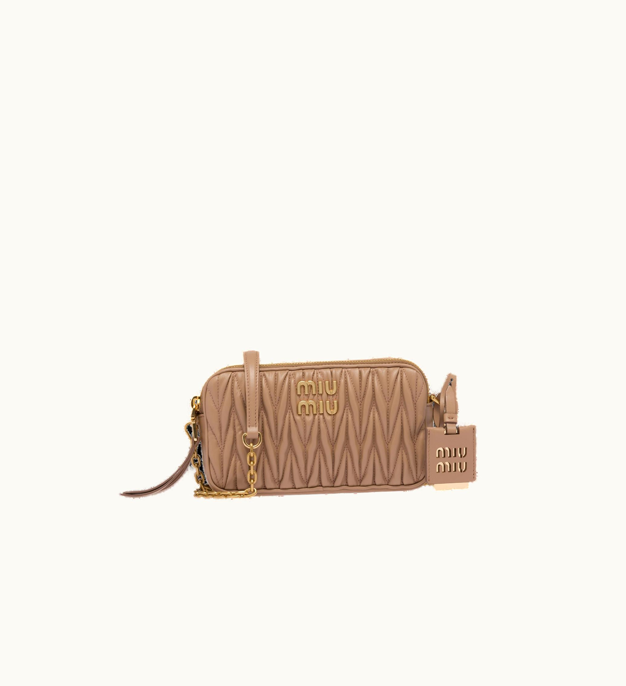 Miu Miu Miu Miu Matelassé Nappa Leather mini-bag Cameo