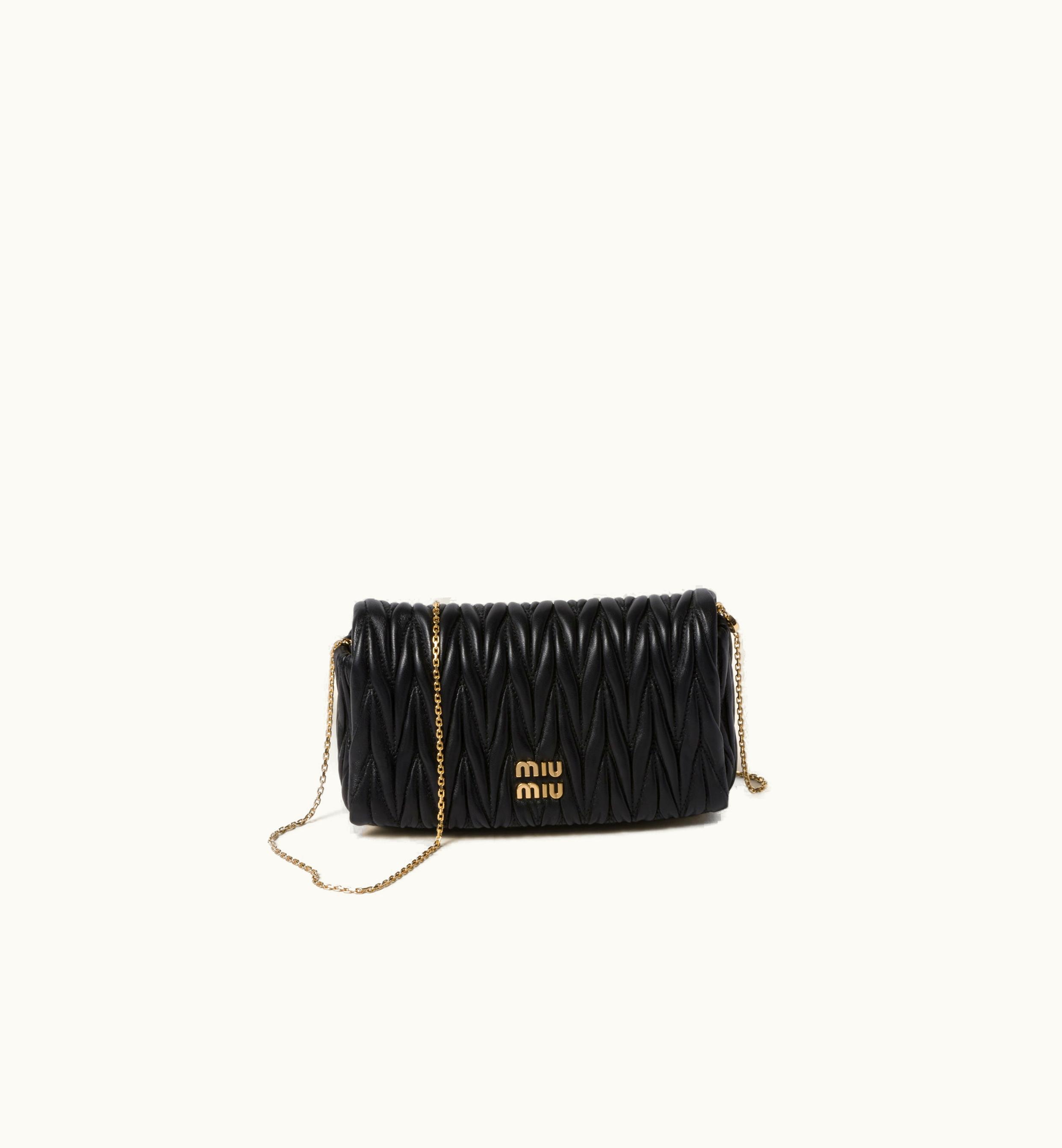 Miu Miu Miu Miu Matelassé Nappa Leather mini-bag Black 5BP086_N88_F0002_V_COO
