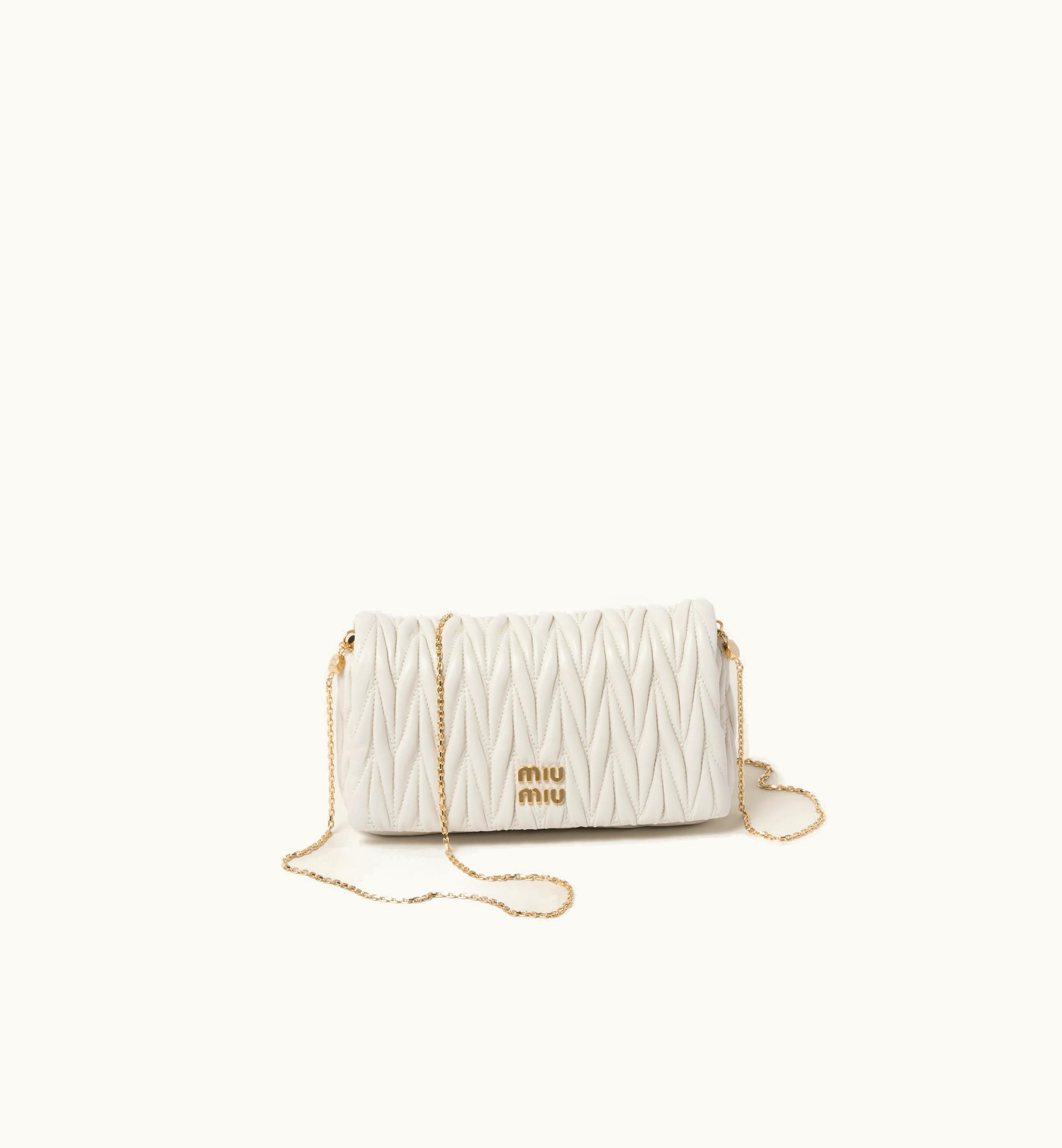 Miu Miu Miu Miu Matelassé Nappa Leather mini-bag White 5BP086_N88_F0009_V_COO