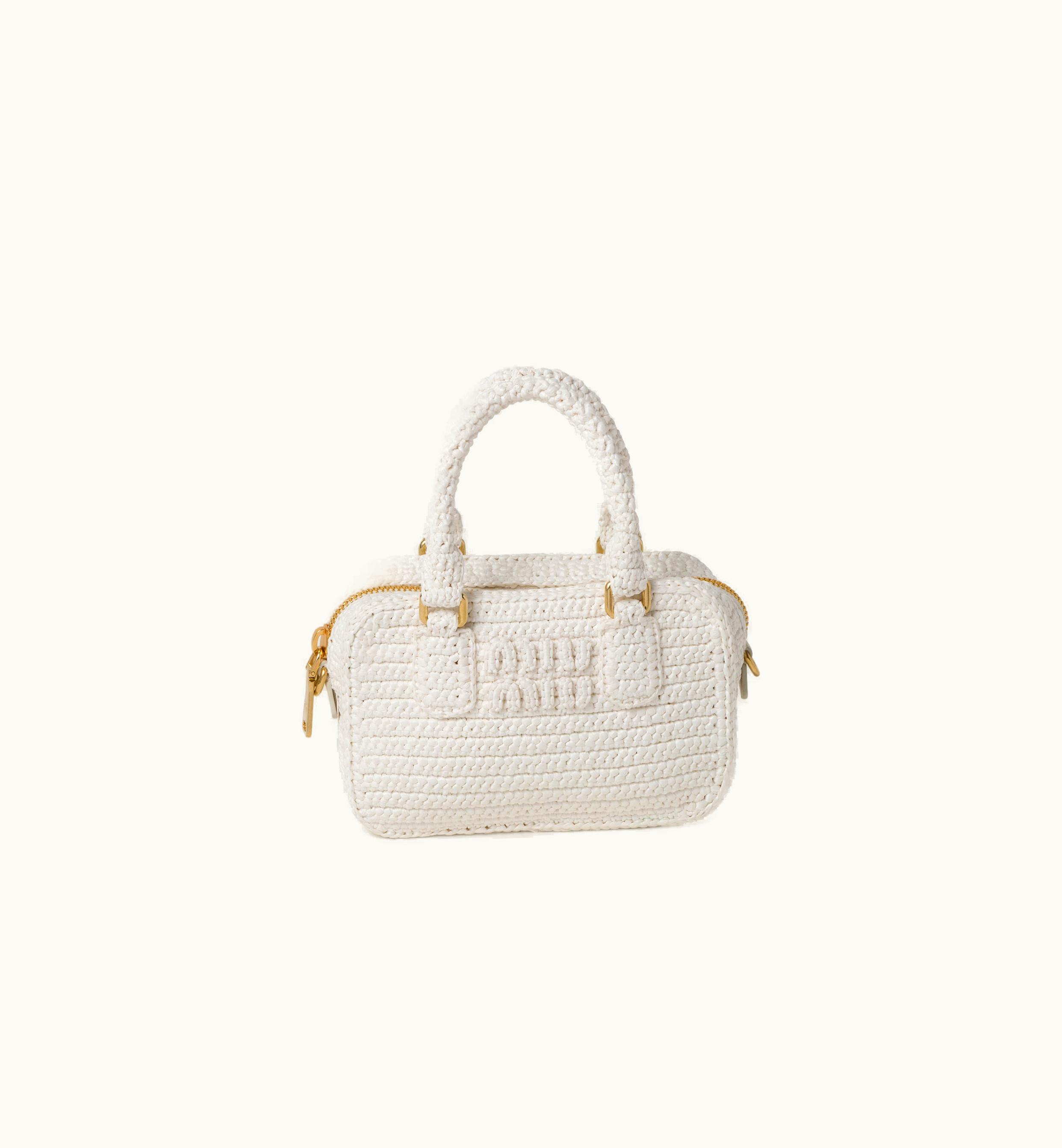 Miu Miu Miu Miu Arcadie Crochet Bag White
