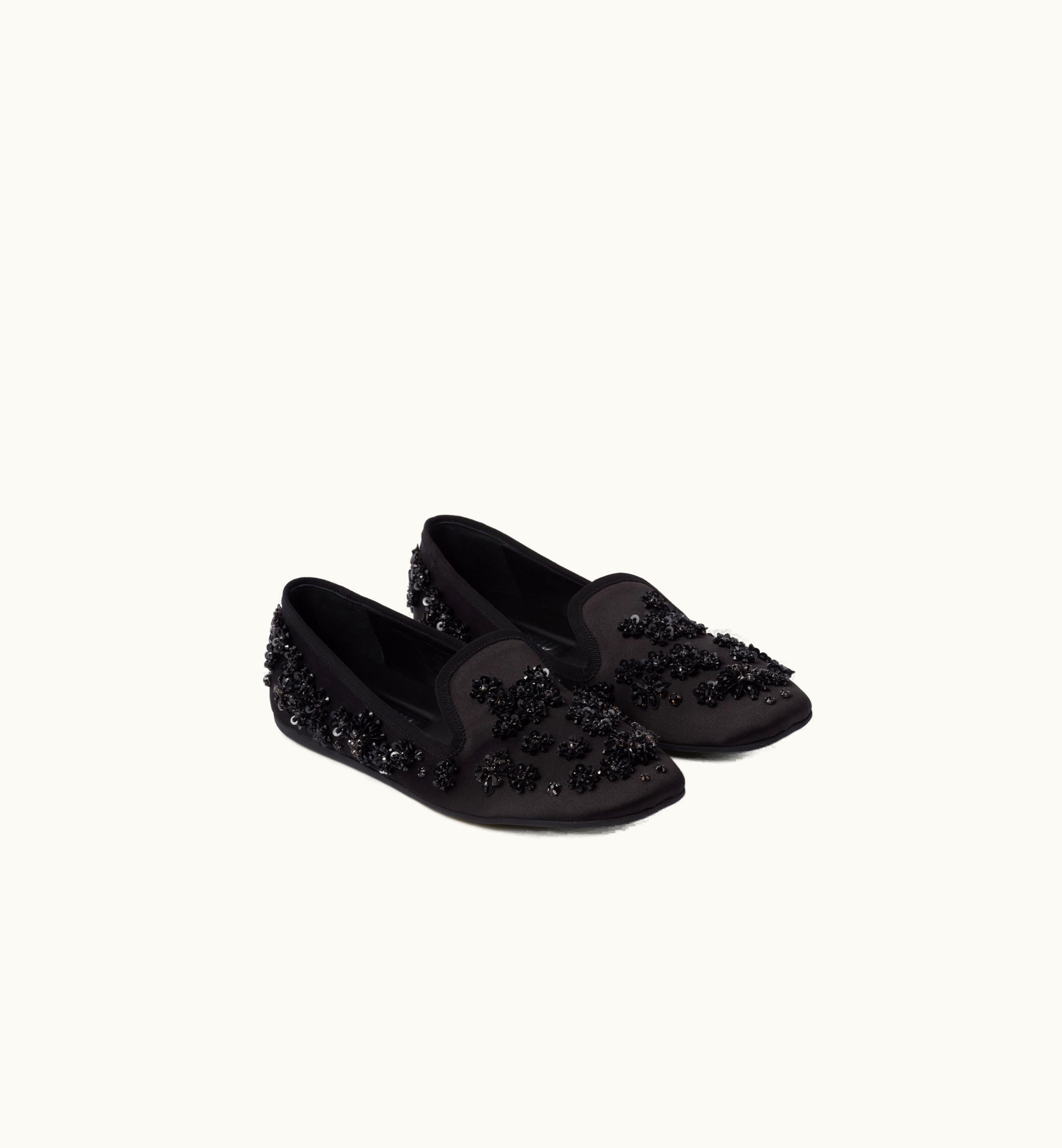 Miu Miu Miu Miu Satin Slippers Black