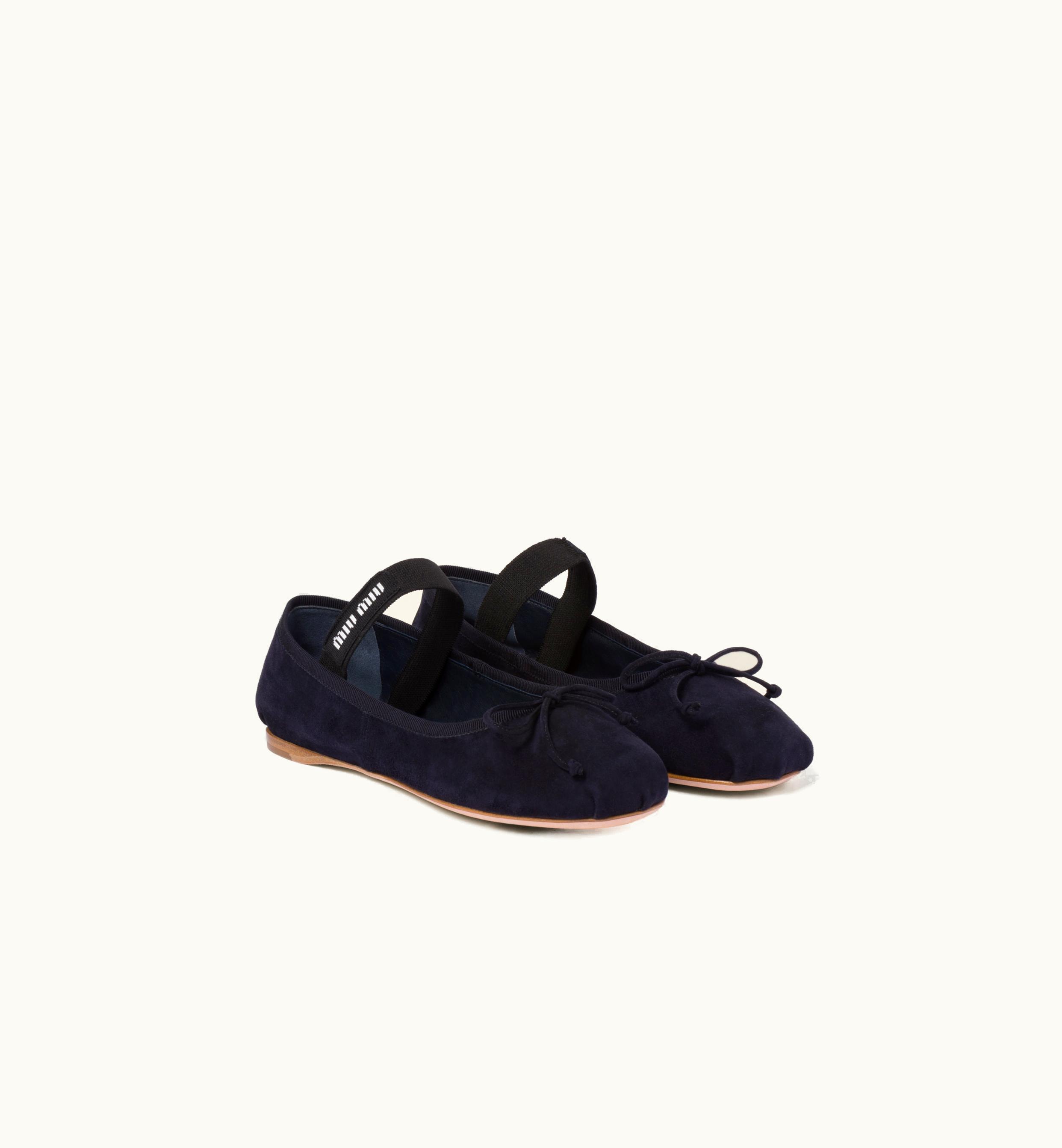 Miu Miu Miu Miu Suede Ballerinas Navy