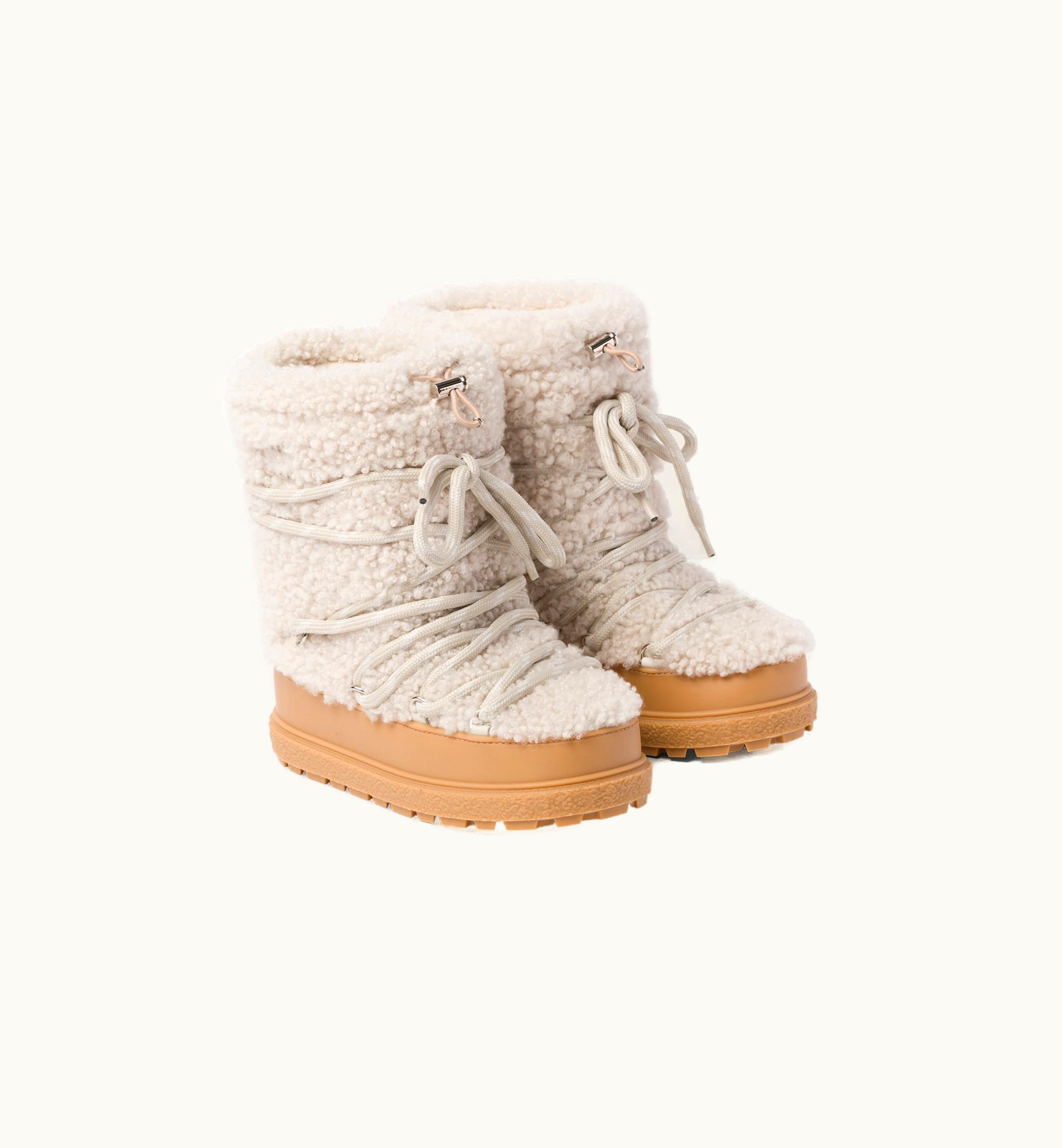 Miu Miu Miu Miu Shearling après-ski Boots Ivory