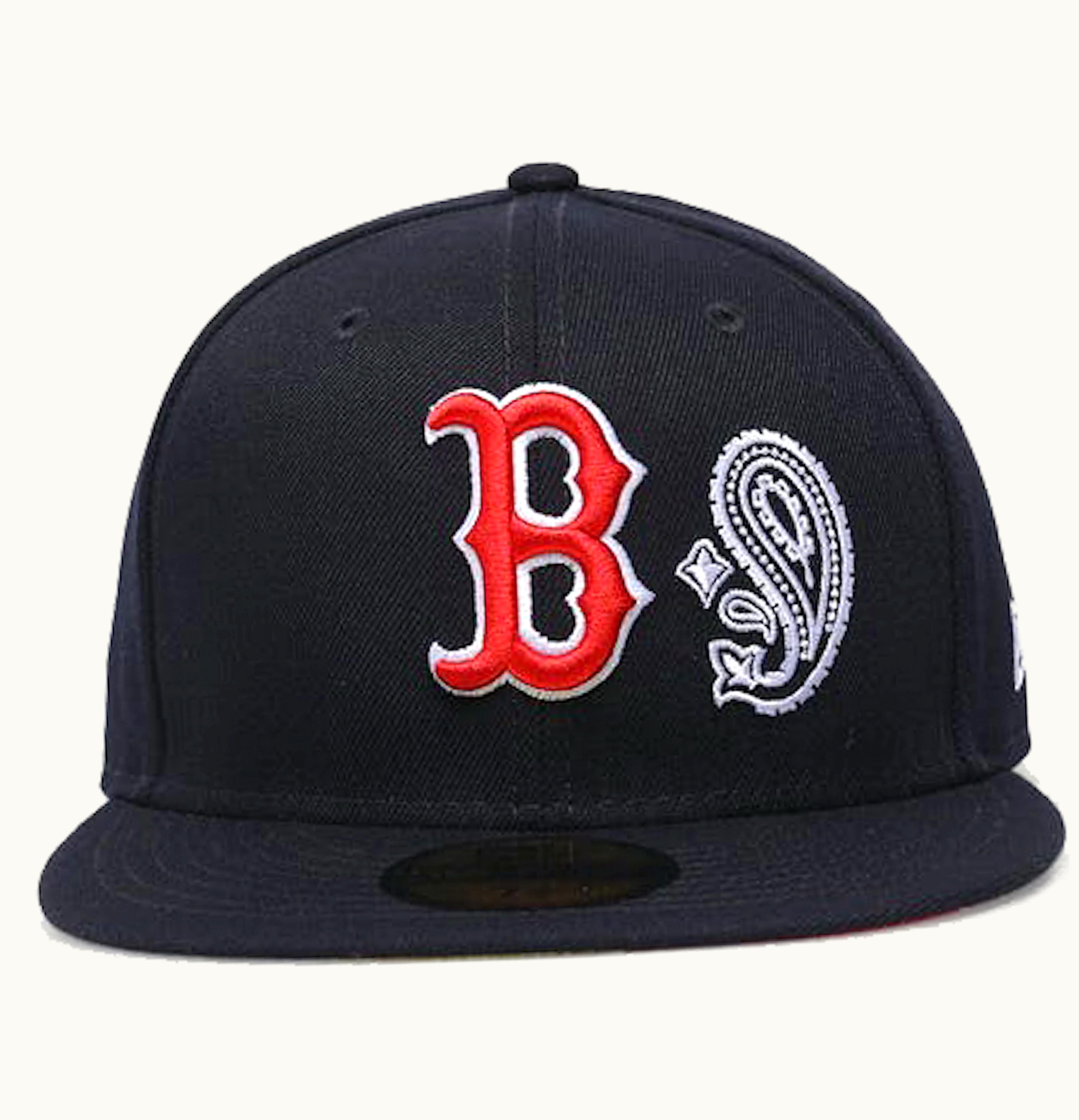 New Era New Era Boston Red Sox Patchwork Paisley Undervisor 59Fifty Fitted Hat Navy