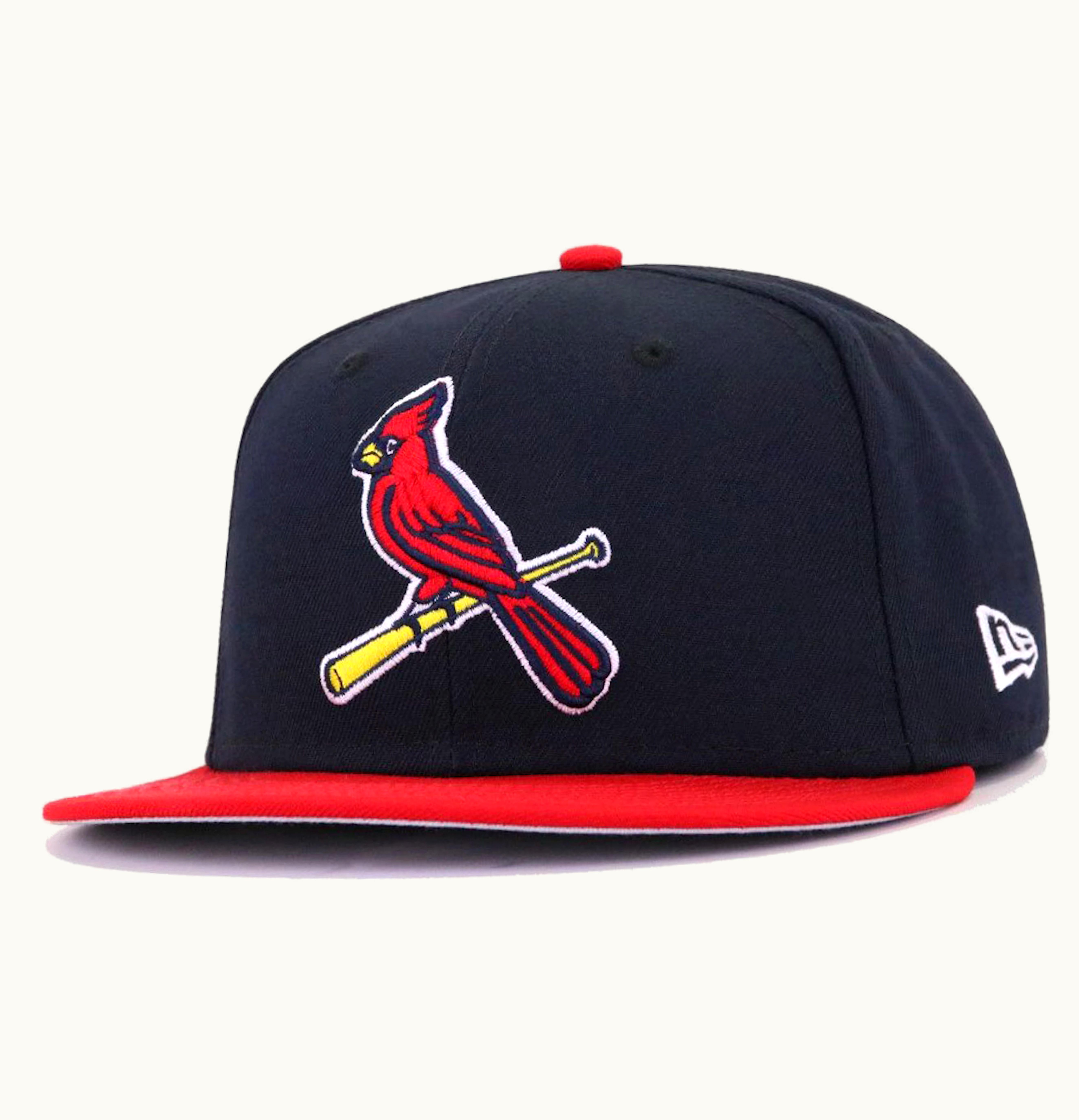 New Era New Era St Louis Cardinals Scarlet Cooperstown AC 59Fifty Fitted Hat Navy