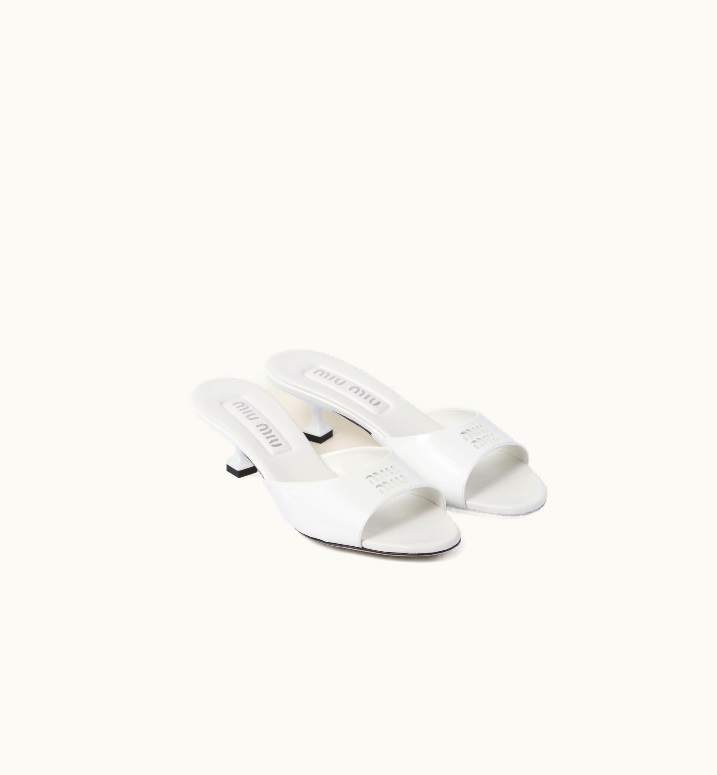 Miu Miu Miu Miu 5XX603_XV4_F0009_F_045 Sandals Patent Leather White