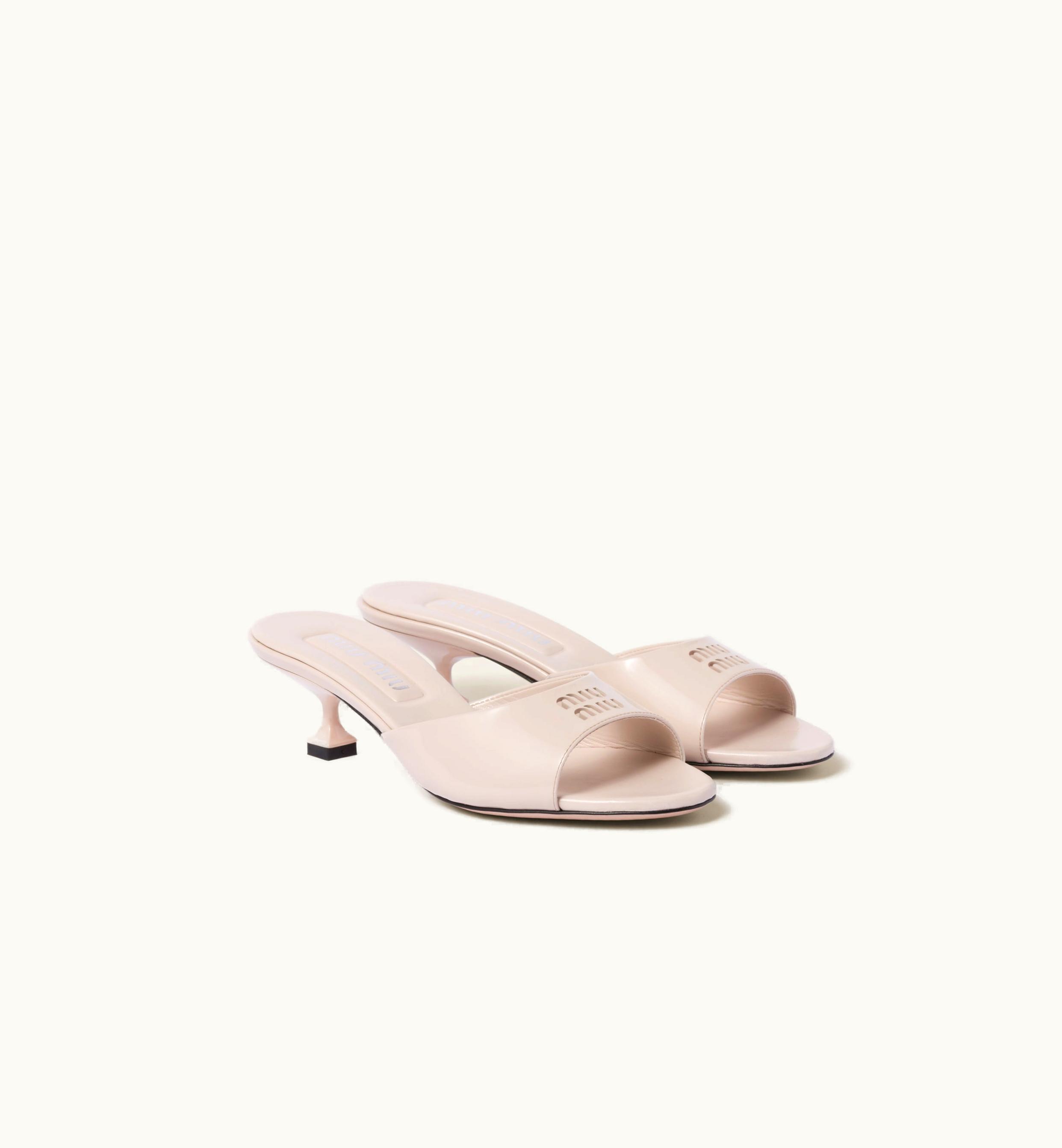 Miu Miu Miu Miu Patent Leather Sandals Opal