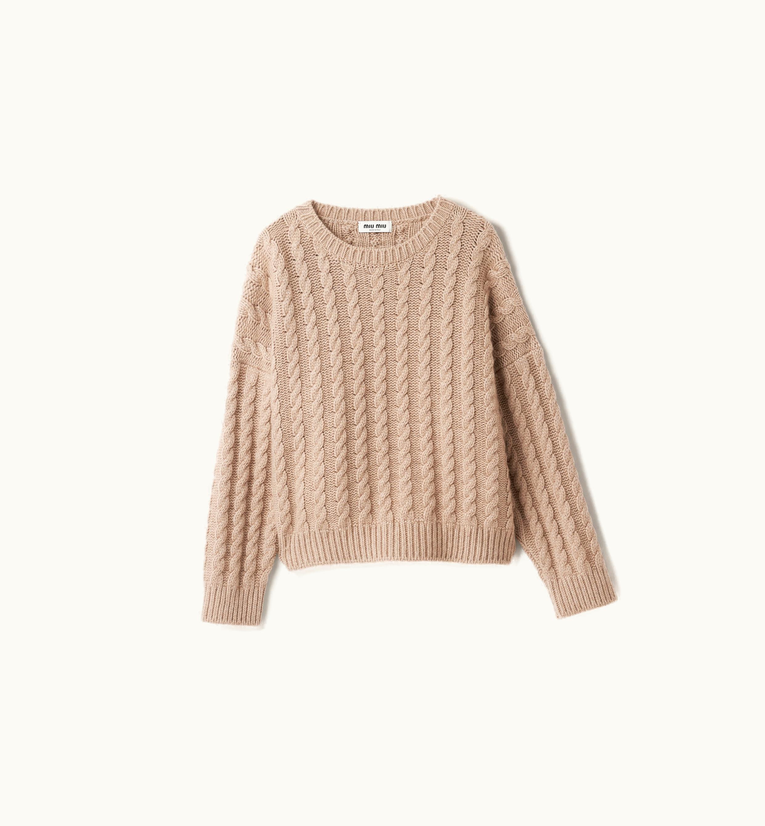 Miu Miu Miu Miu Cashmere Sweater Sand Beige