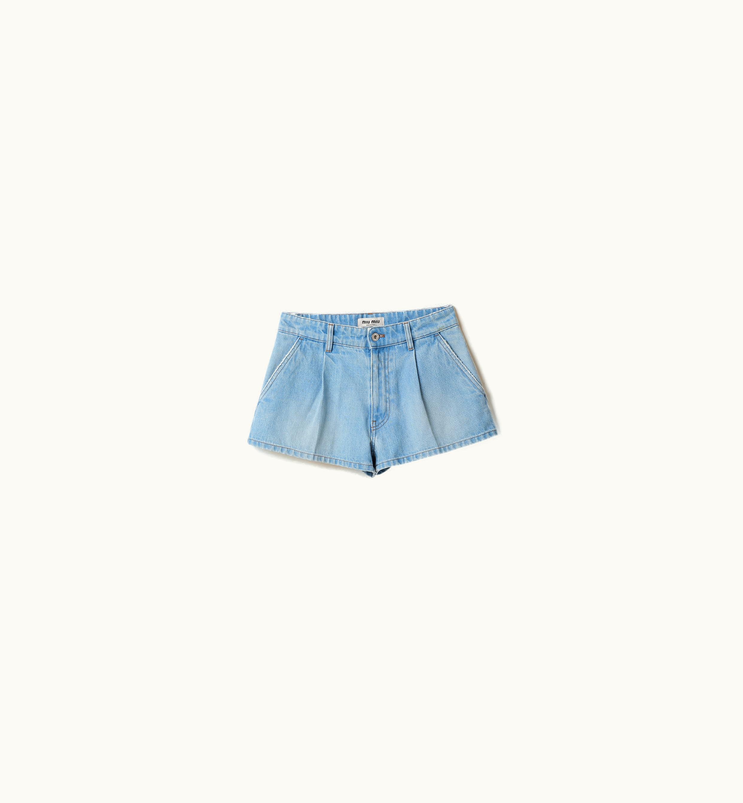 Miu Miu Miu Miu Denim Shorts Sapphire Blue