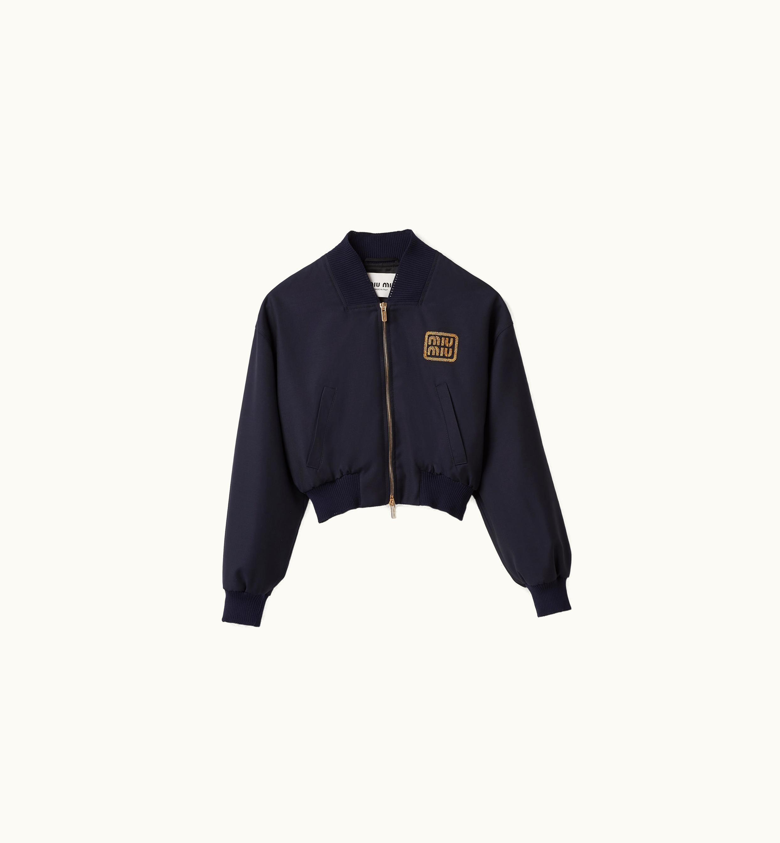 Miu Miu Miu Miu Batavia Bomber Jacket Navy