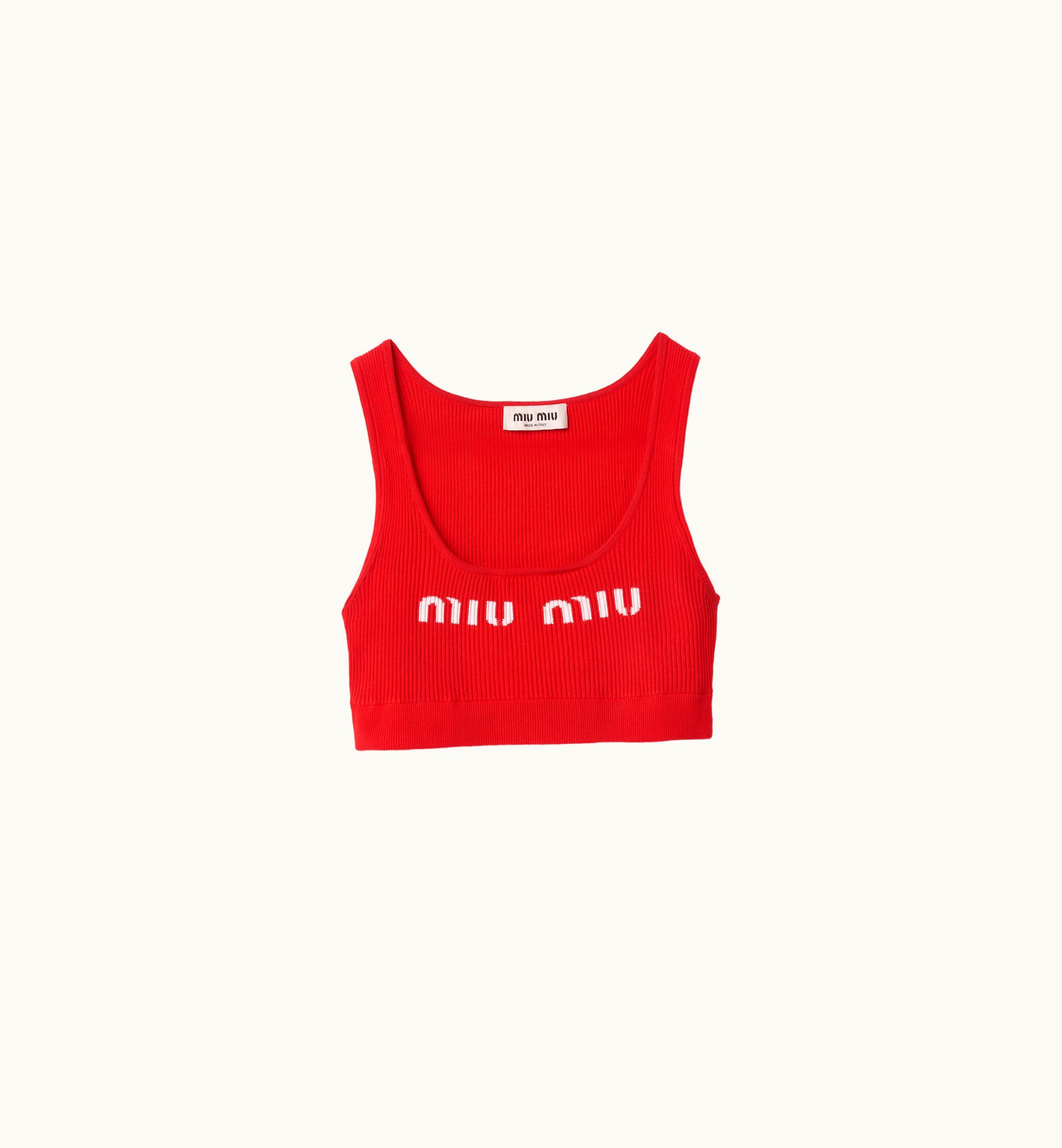 Miu Miu Miu Miu Viscose Top Red