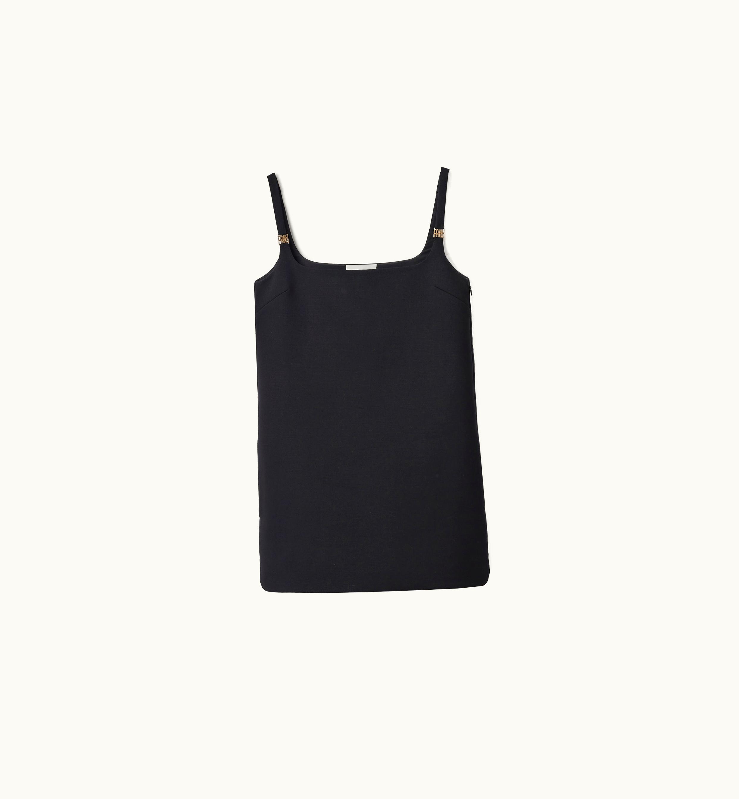 Miu Miu Miu Miu MF5208_1R1_F0002_S_OOO Grain De Poudre Mini-Dress Black