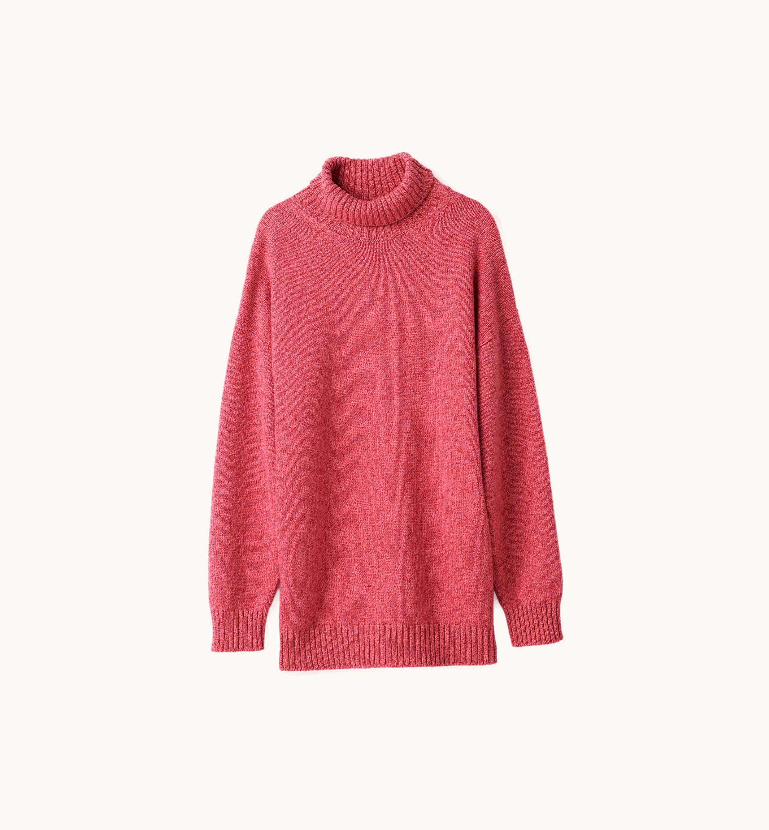 Miu Miu Miu Miu Cashmere Wool Turtleneck Dress Pink