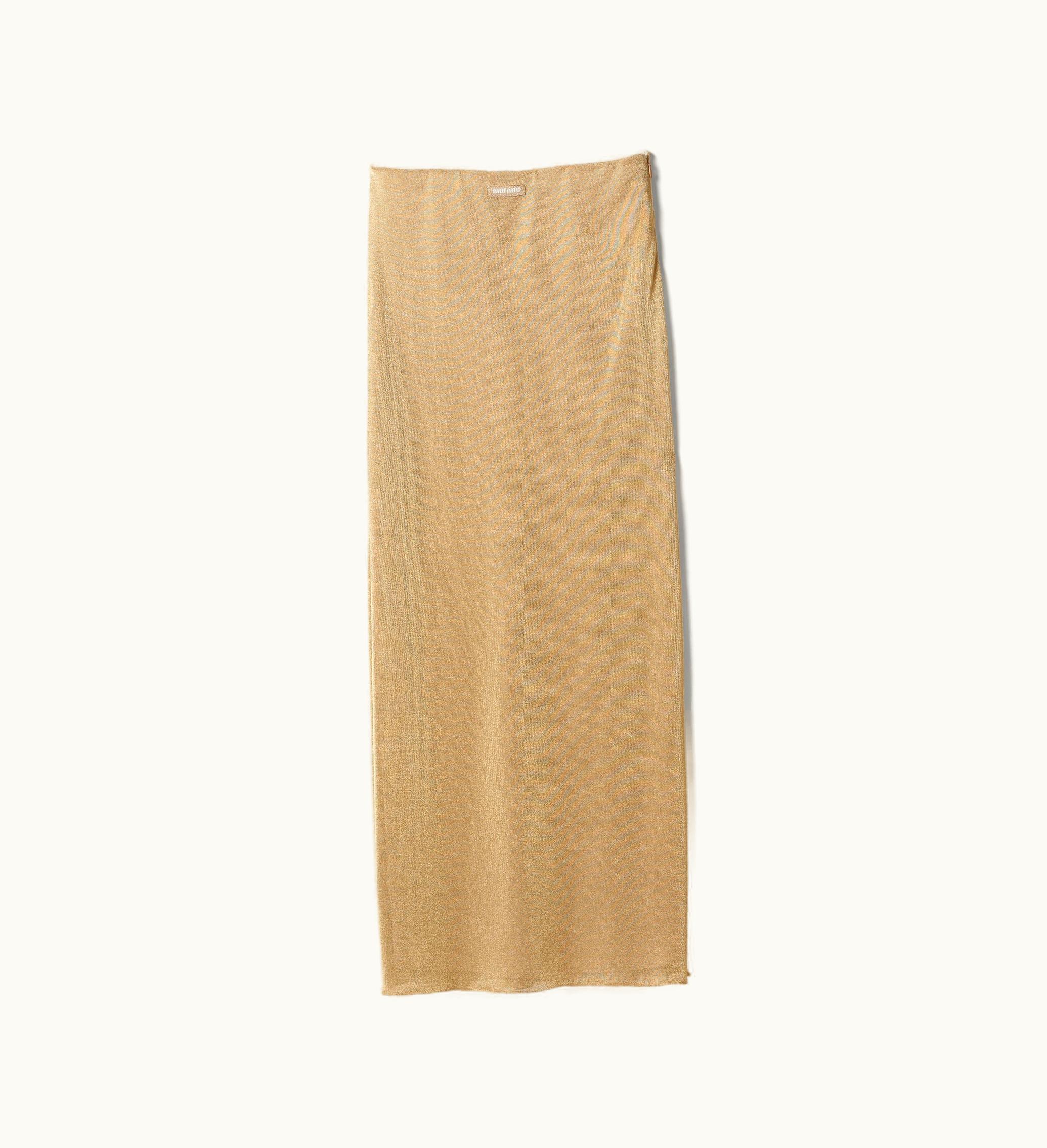 Miu Miu Miu Miu Mesh Skirt Gold