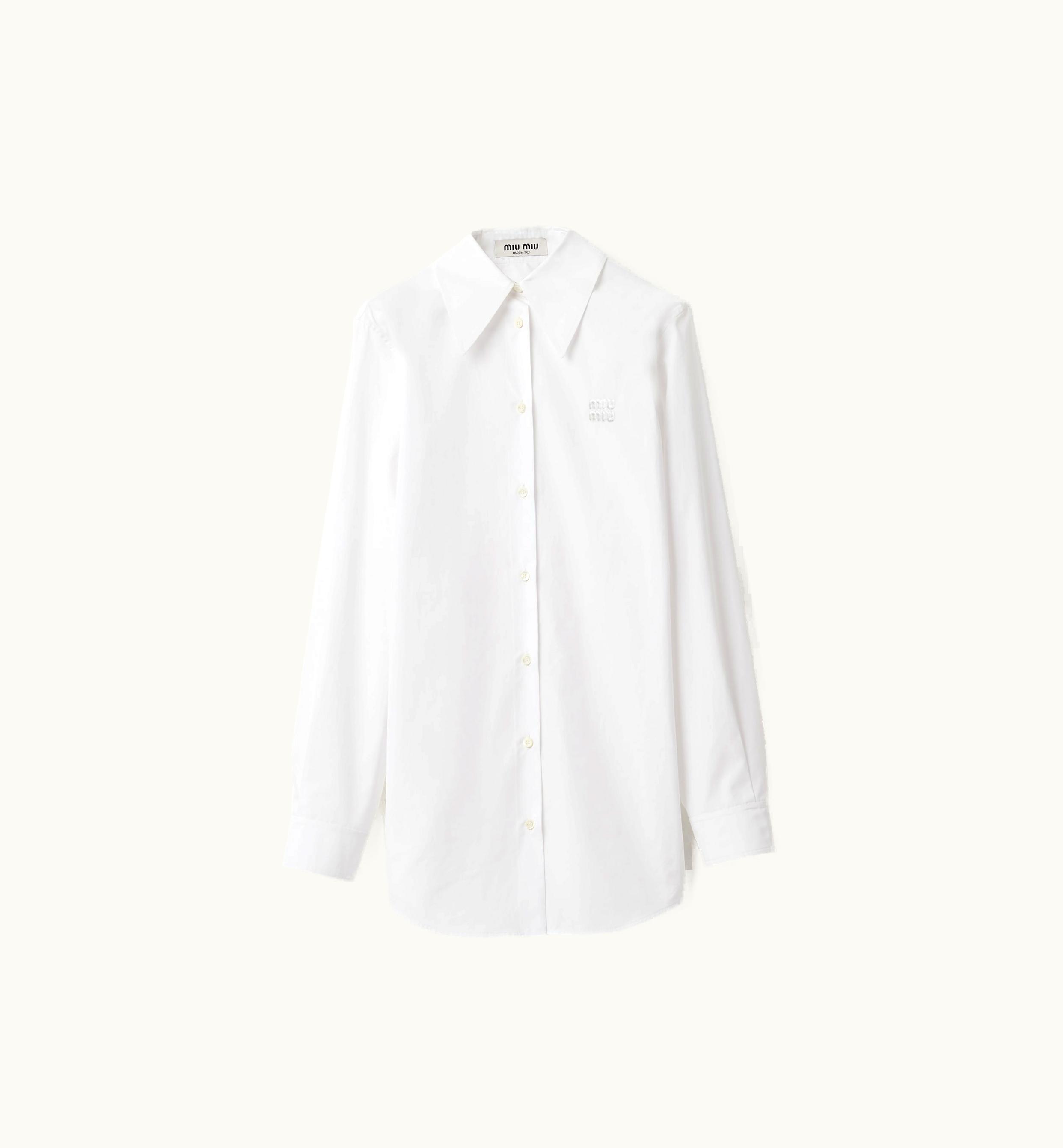 Miu Miu Miu Miu MK1818_10RG_F0009_S_OOO Poplin Shirt White