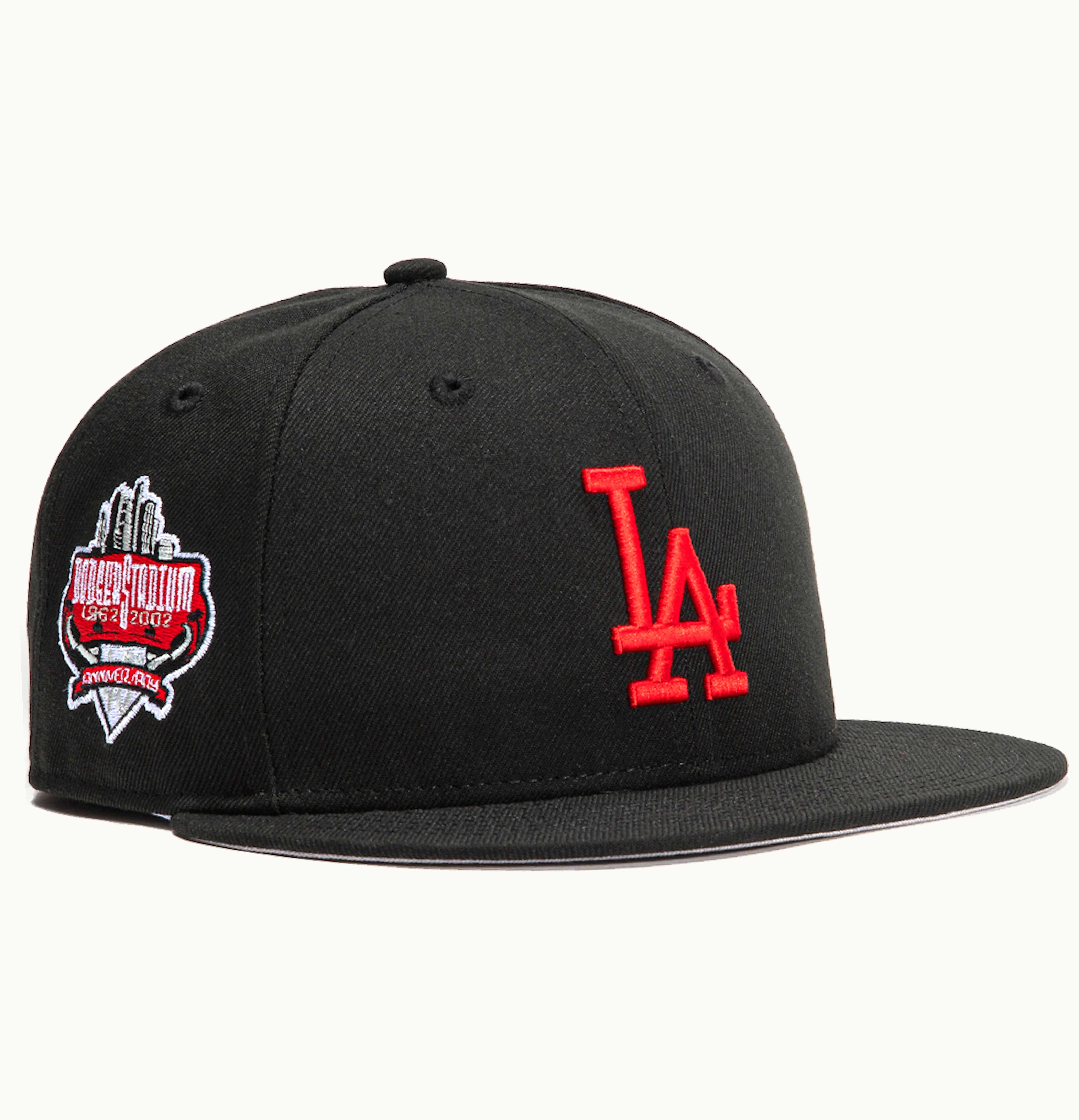 New Era New Era Los Angeles Dodgers Aux Pack Vol 2 40th Anniversary Stadium Patch Hat Club Exclusive 59Fifty Fitted Hat Black Red