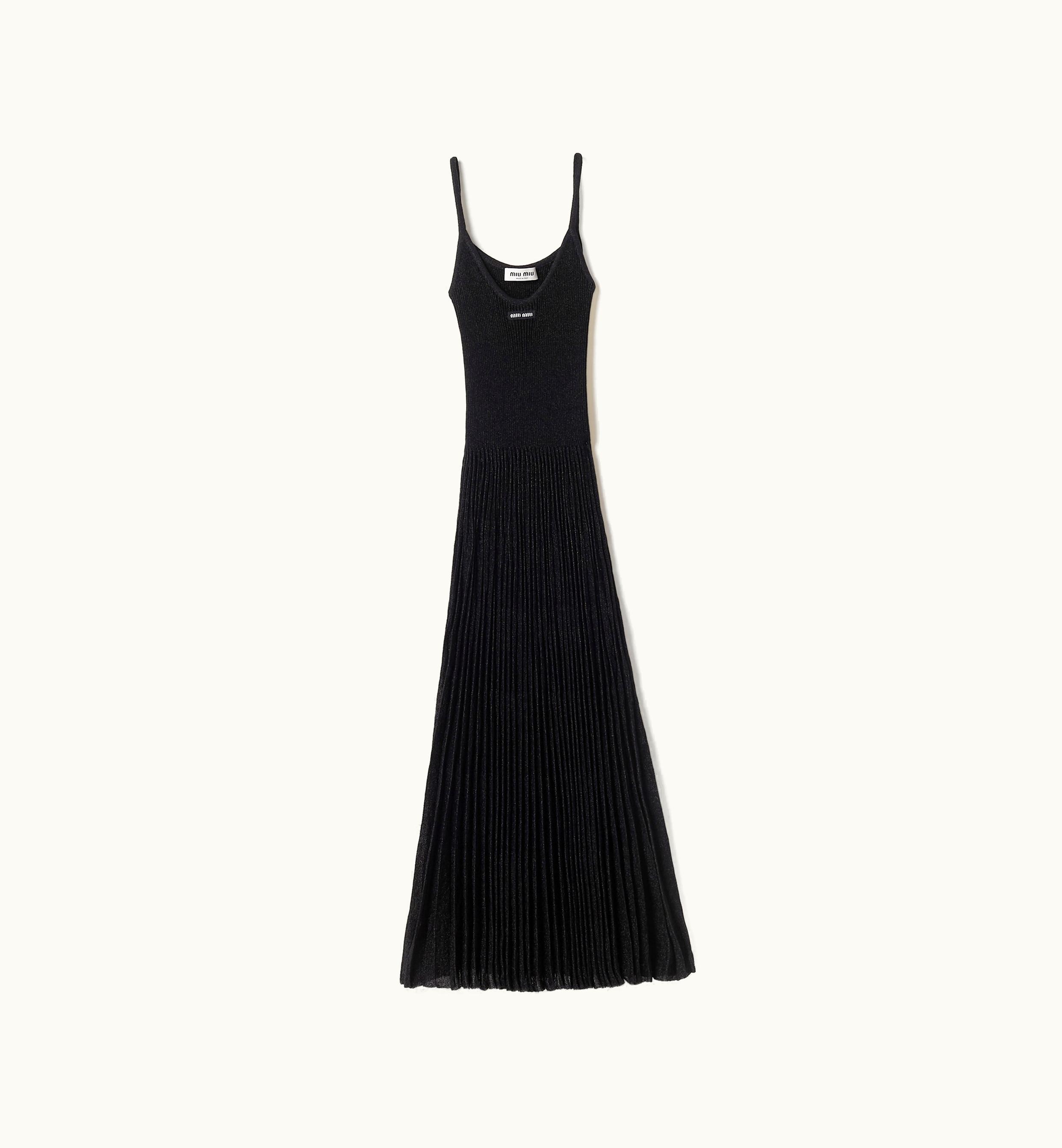 Miu Miu Miu Miu Dress With Logo Black