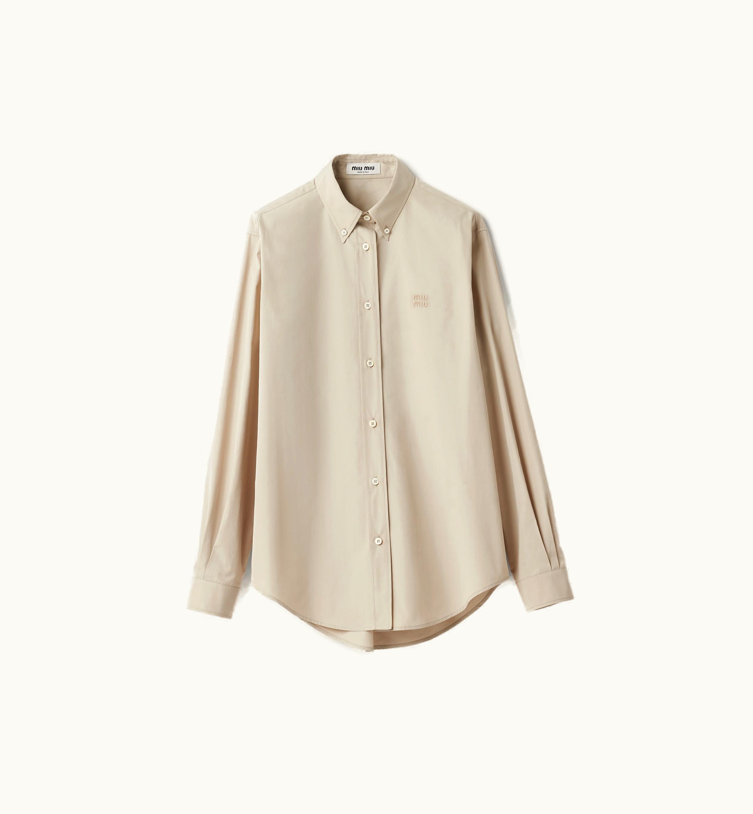 Miu Miu Miu Miu Poplin Shirt Limestone