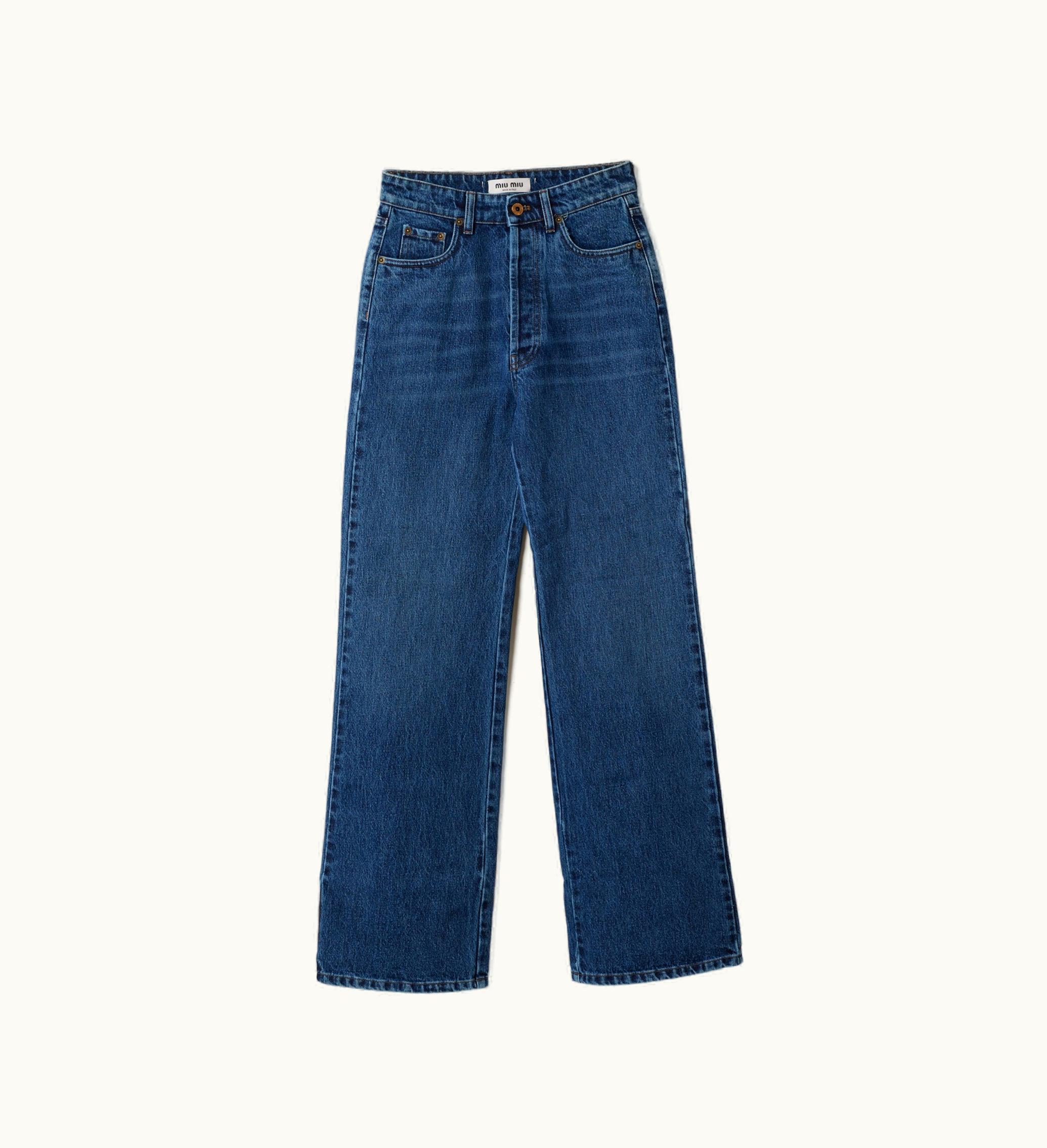 Miu Miu Miu Miu Flared Denim Jeans Navy