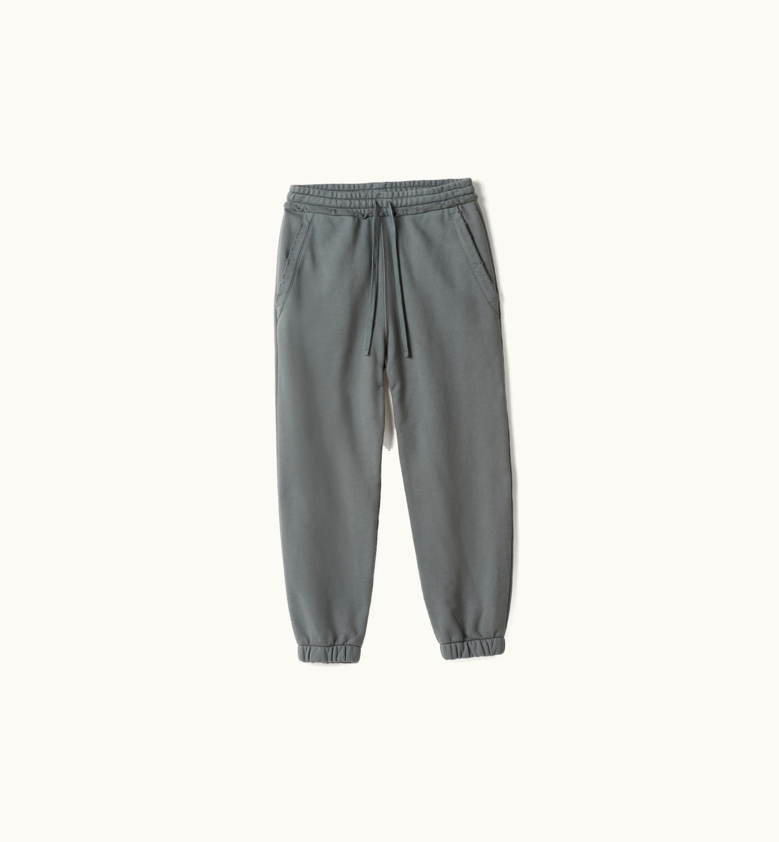 Miu Miu Miu Miu Garment-dyed Cotton Fleece Pants Iron Gray