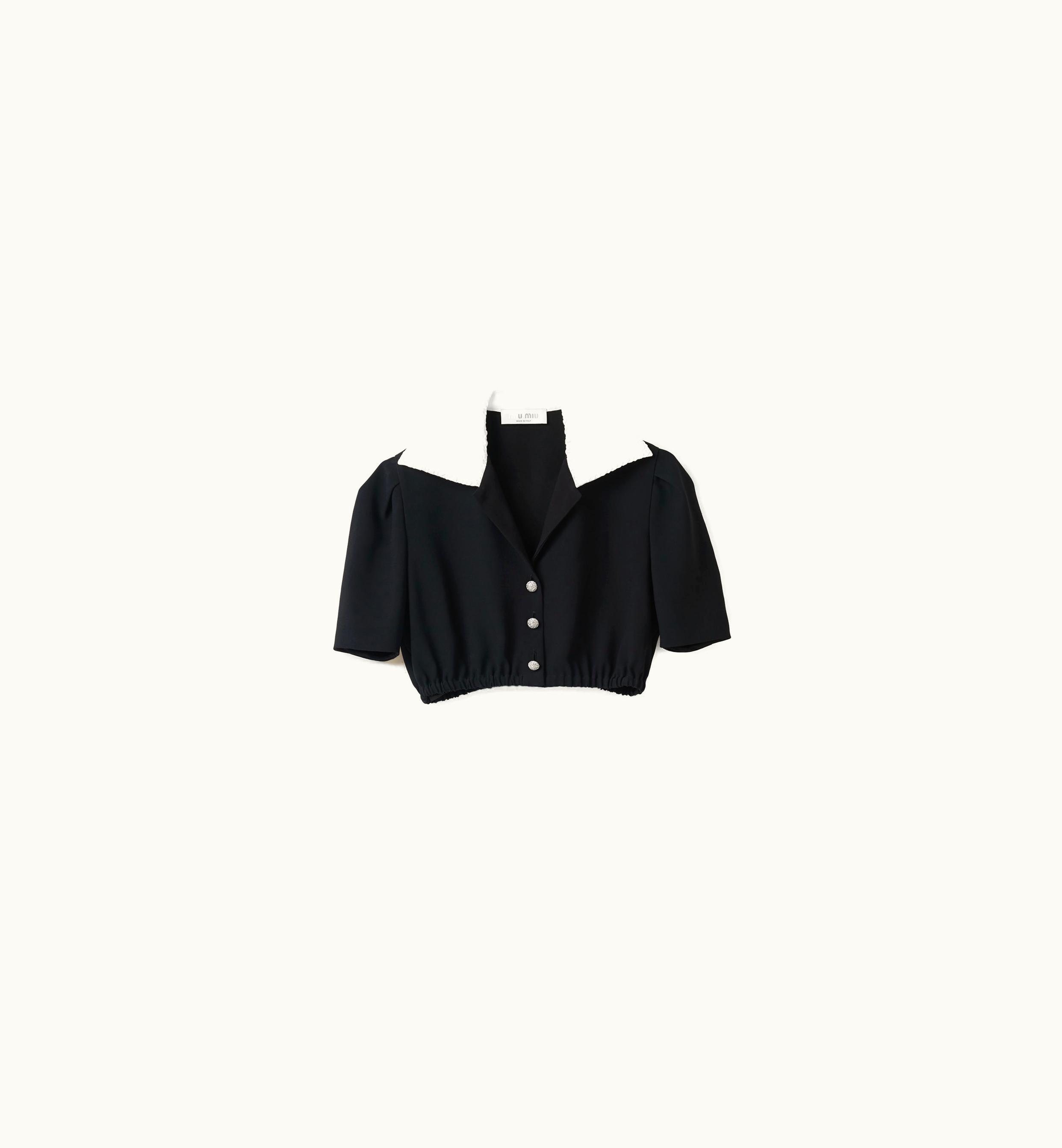 Miu Miu Miu Miu Sablé Shirt Black