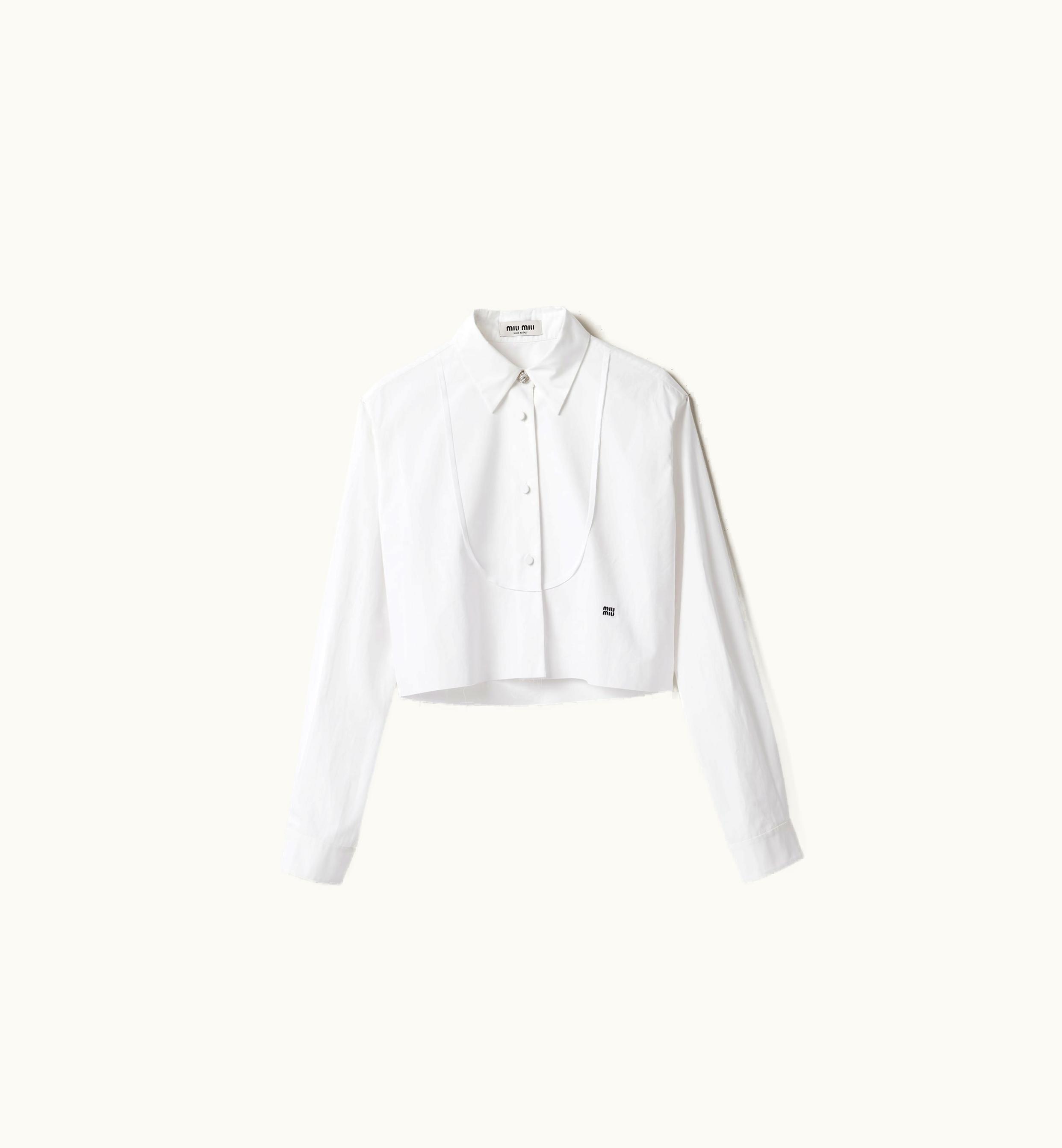 Miu Miu Miu Miu Poplin Shirt White MK1816_10RG_F0009_S_OOO