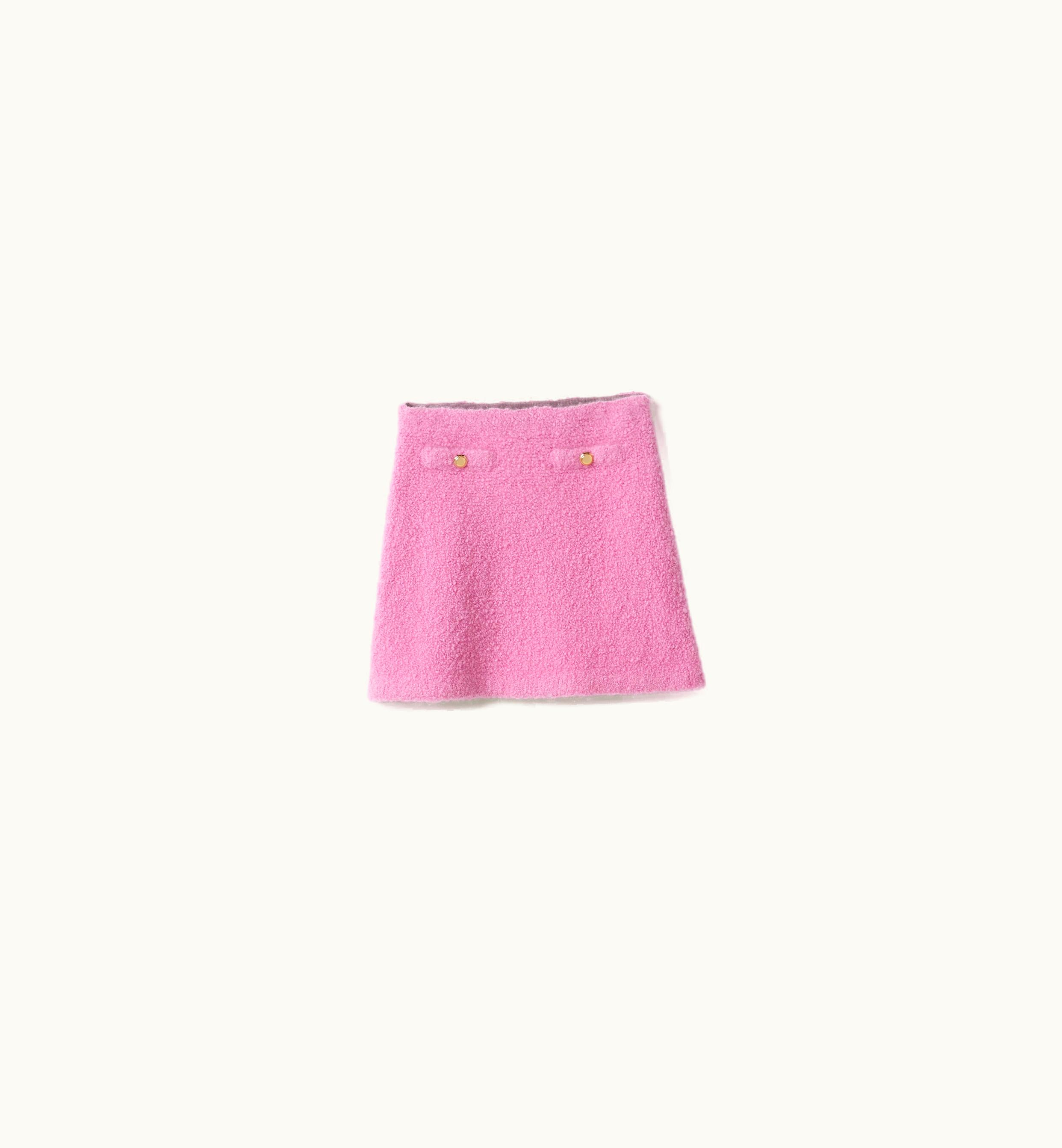 Miu Miu Miu Miu Cashmere And Silk Skirt Pink