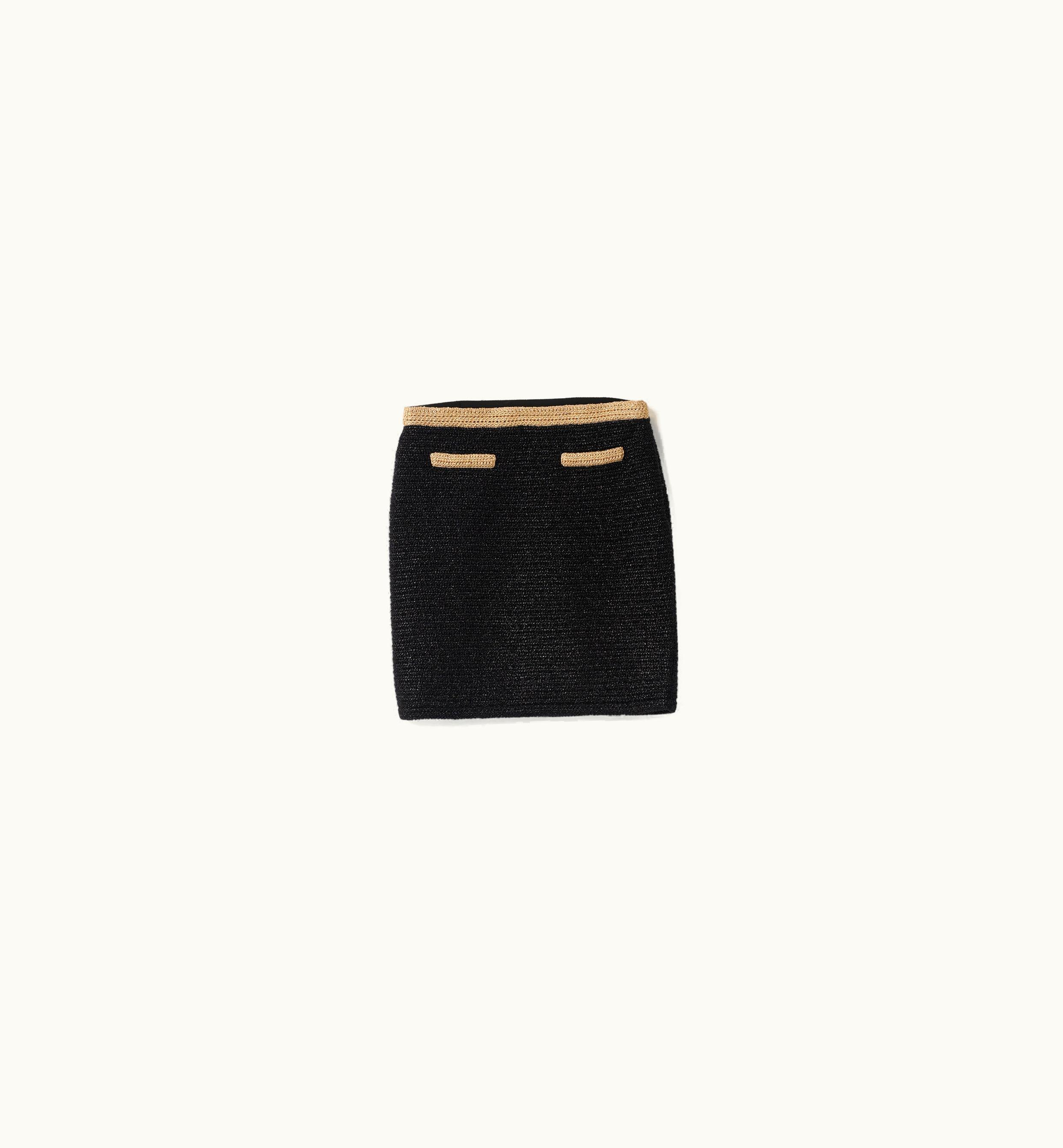 Miu Miu Miu Miu Lamé Skirt Black