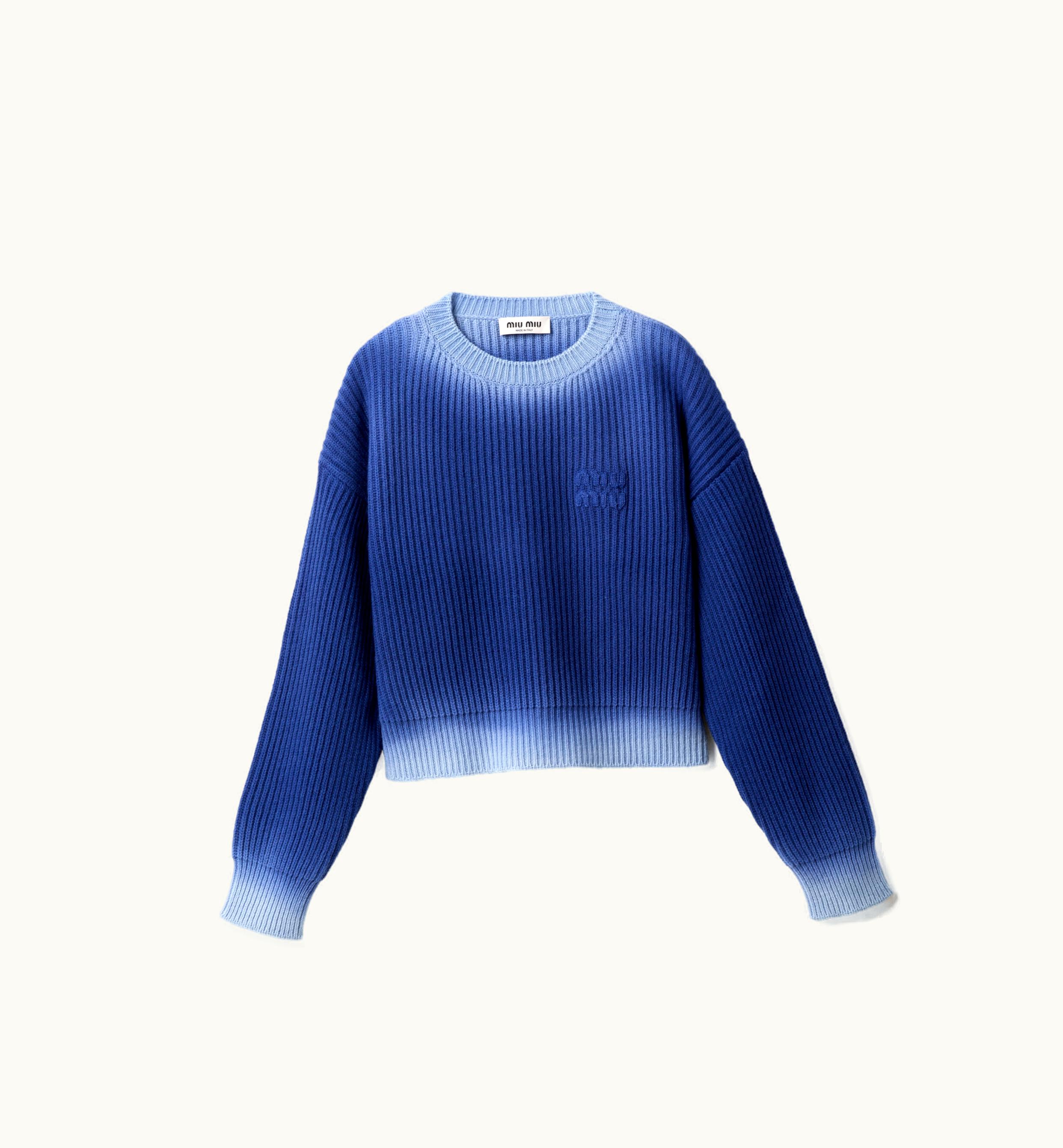 Miu Miu Miu Miu Wool Sweater Indigo Blue