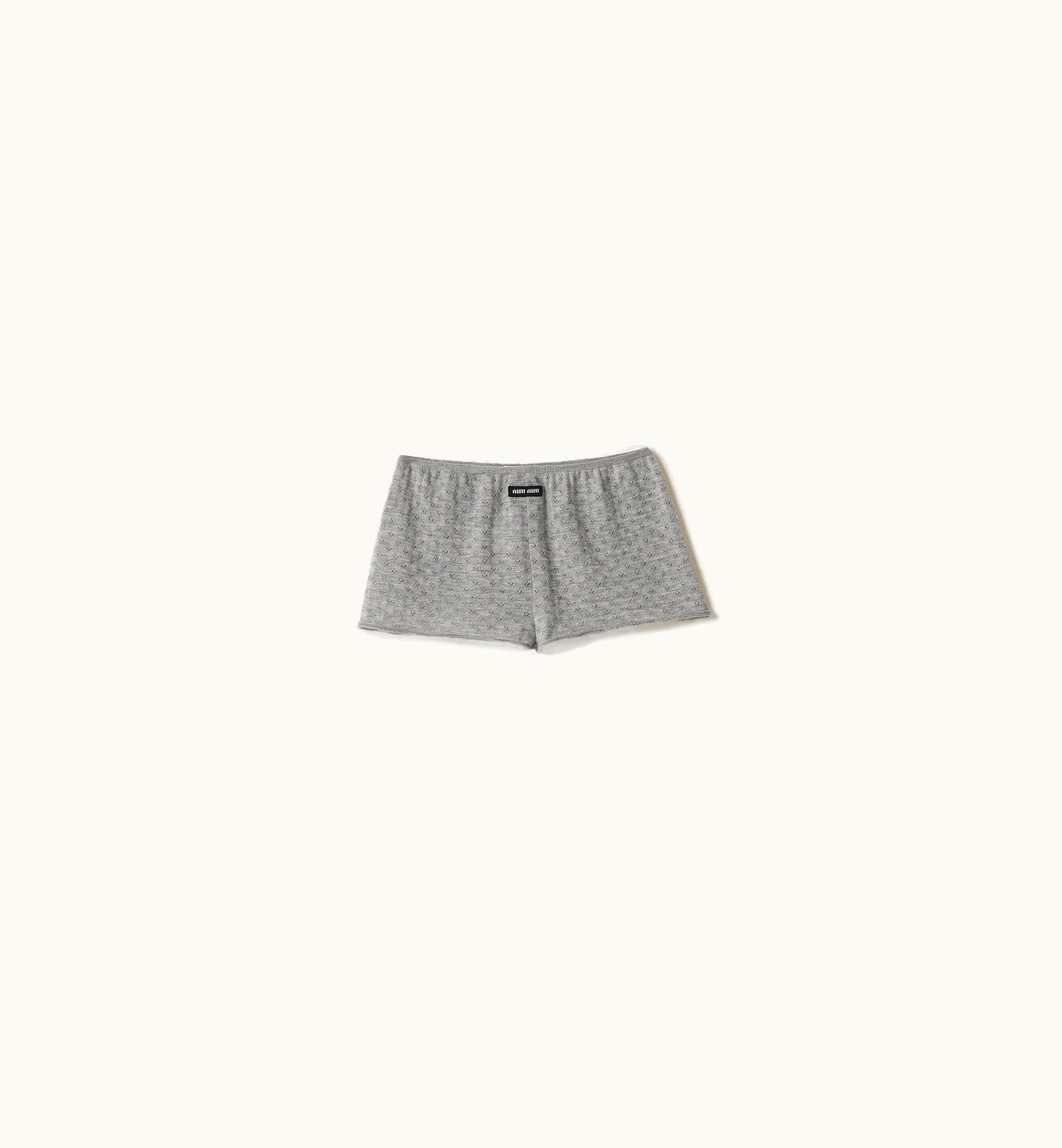Miu Miu Miu Miu Cashmere And Silk Shorts Grey