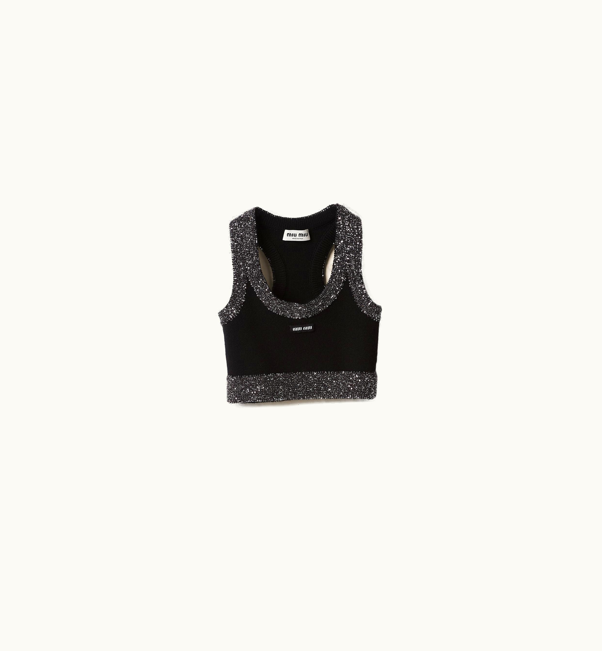 Miu Miu Miu Miu Cashmere Top Black / Black
