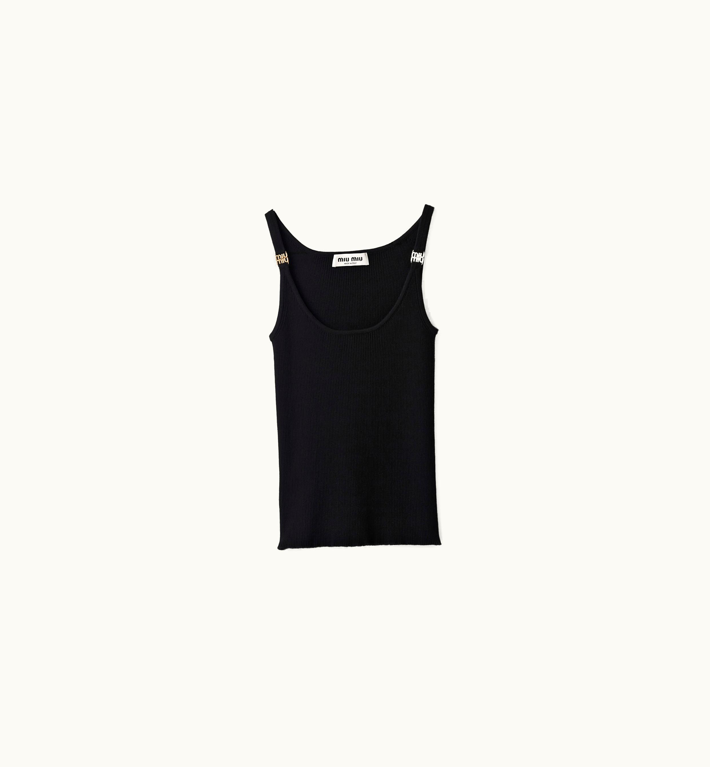 Miu Miu Miu Miu Knit Tank Top Black