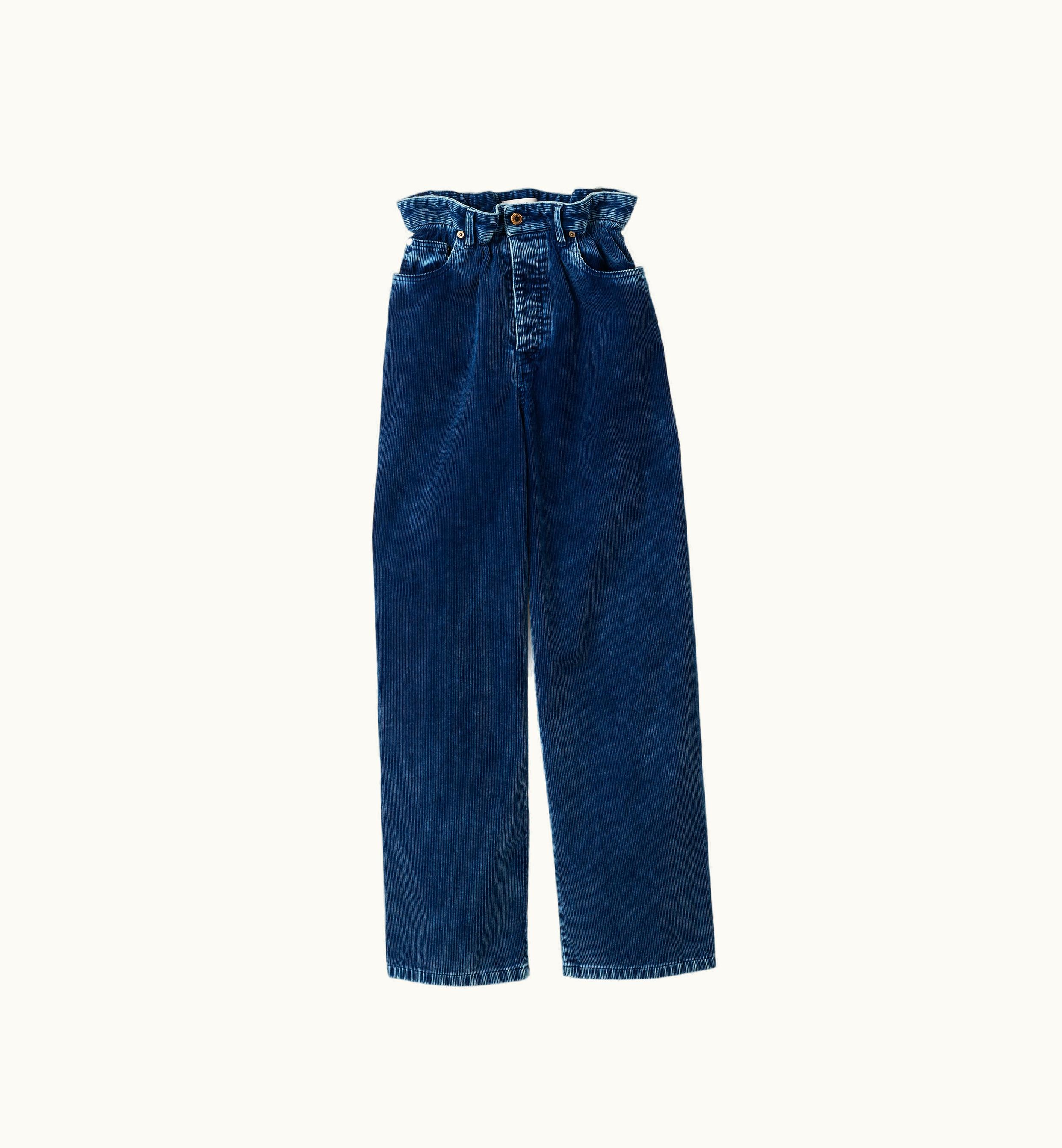 Miu Miu Miu Miu Washed Corduroy Pants Indigo Blue