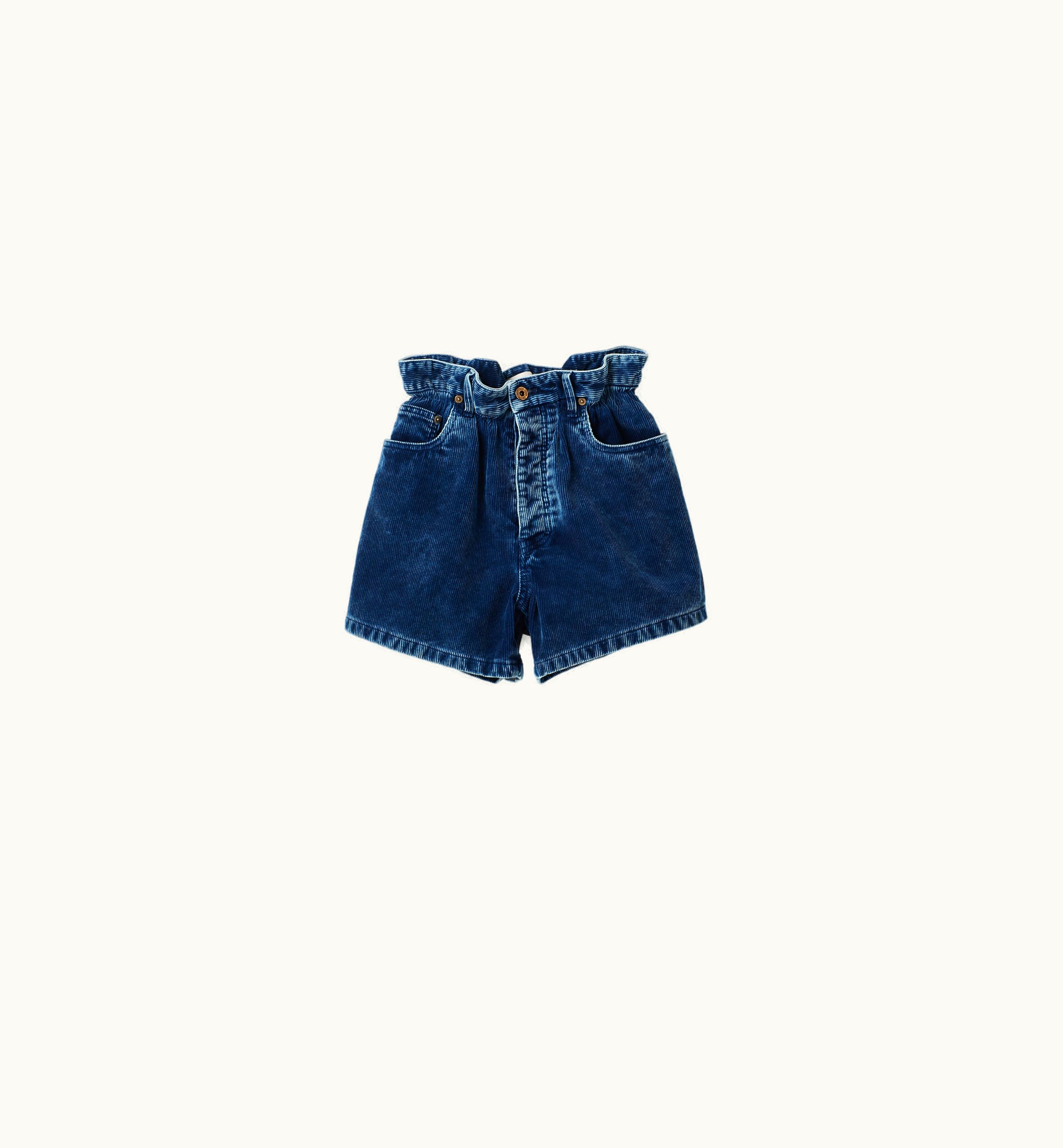 Miu Miu Miu Miu Washed Corduroy Bermudas Indigo Blue