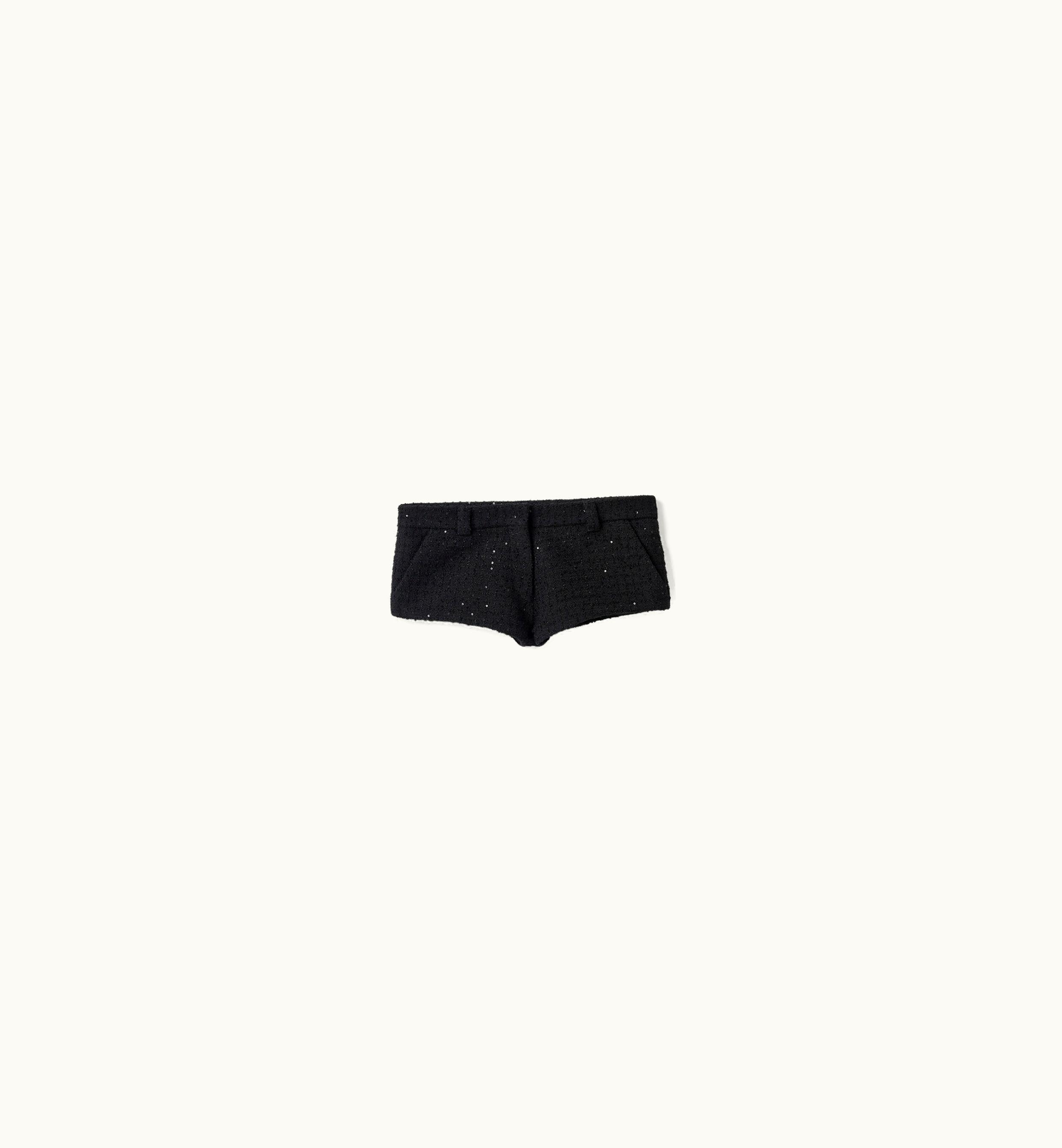 Miu Miu Miu Miu Bouclé Shorts Black
