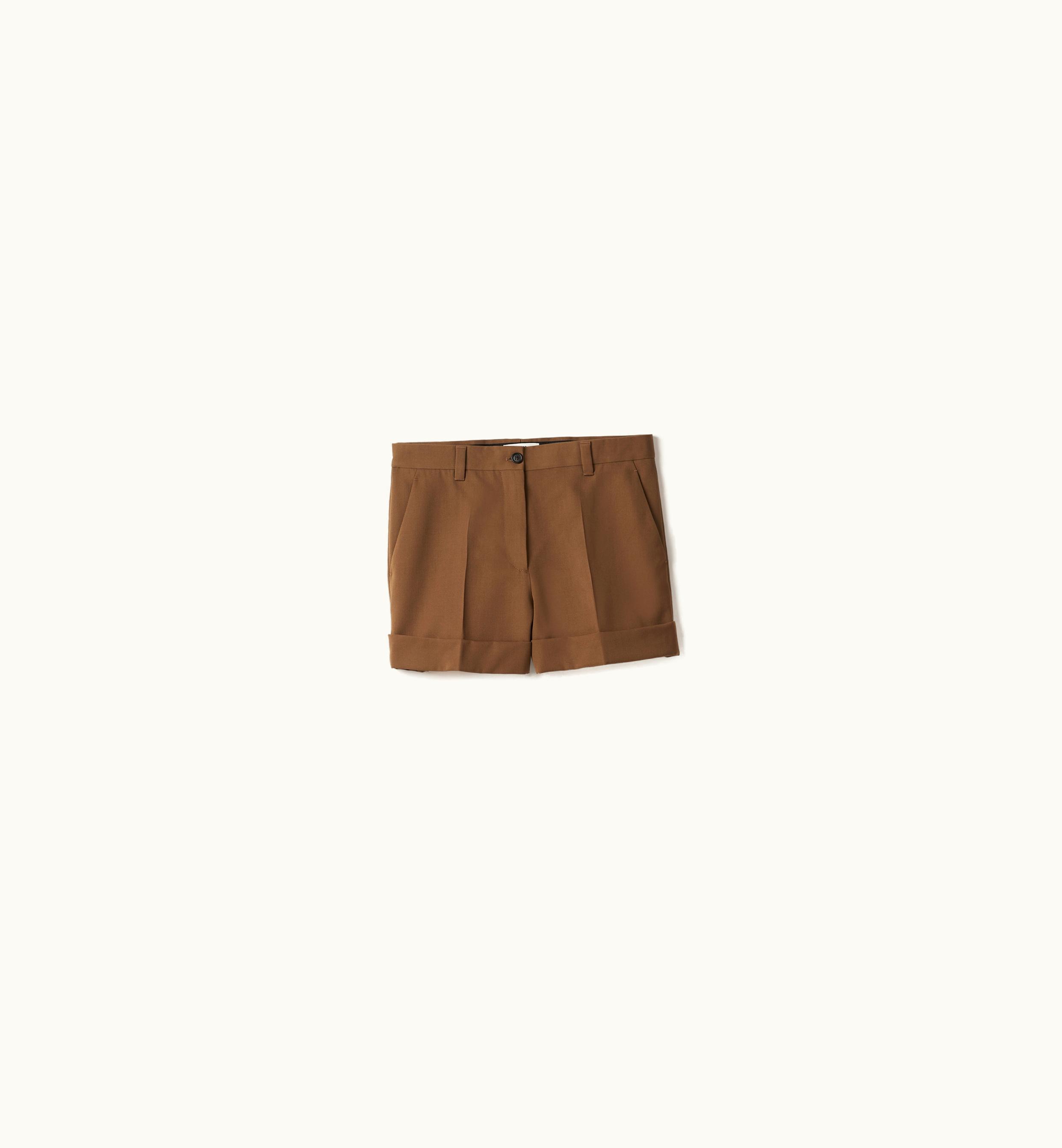 Miu Miu Miu Miu Gabardine Bermudas Cork Beige
