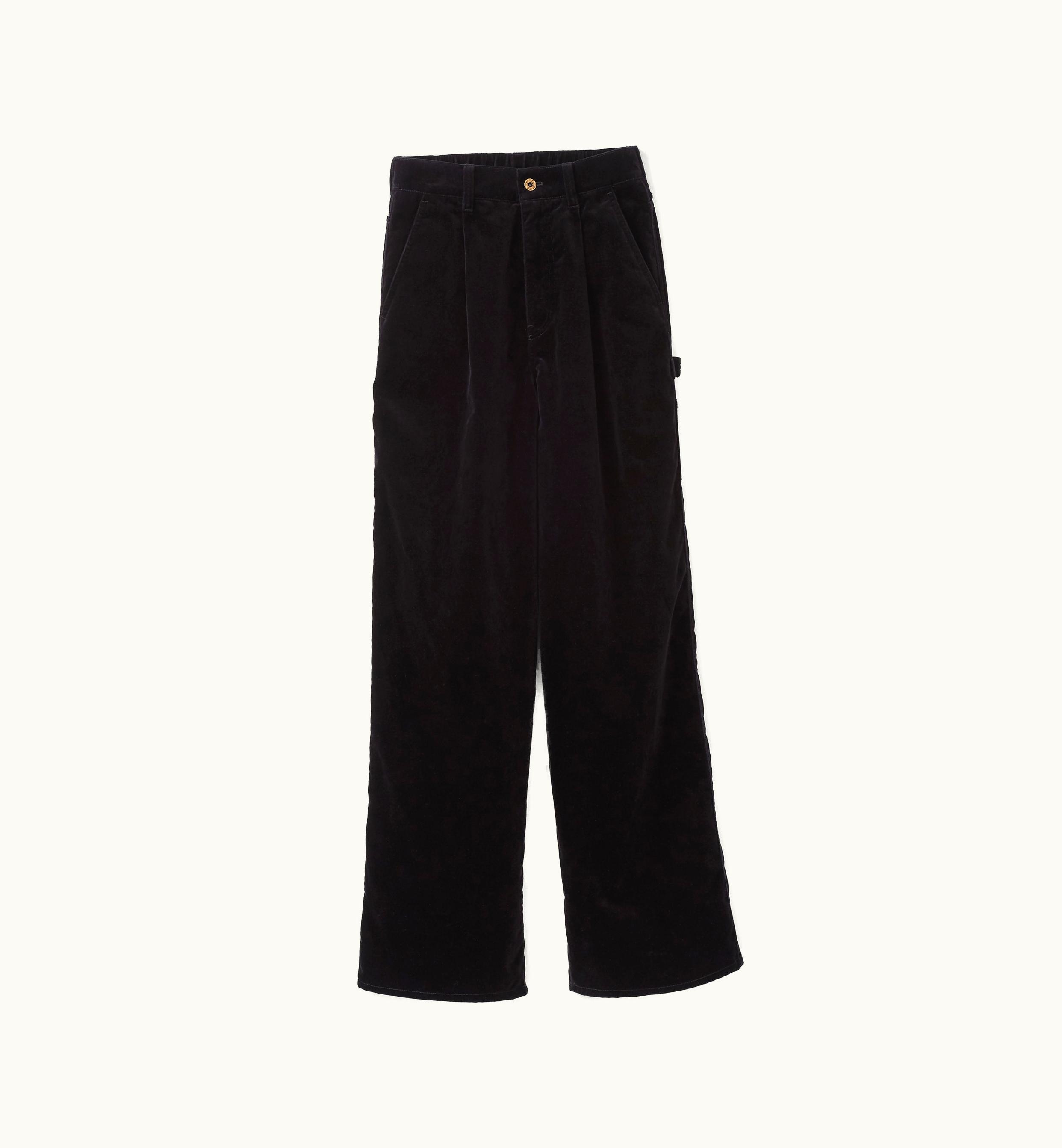 Miu Miu Miu Miu Washed Velvet Pants Black