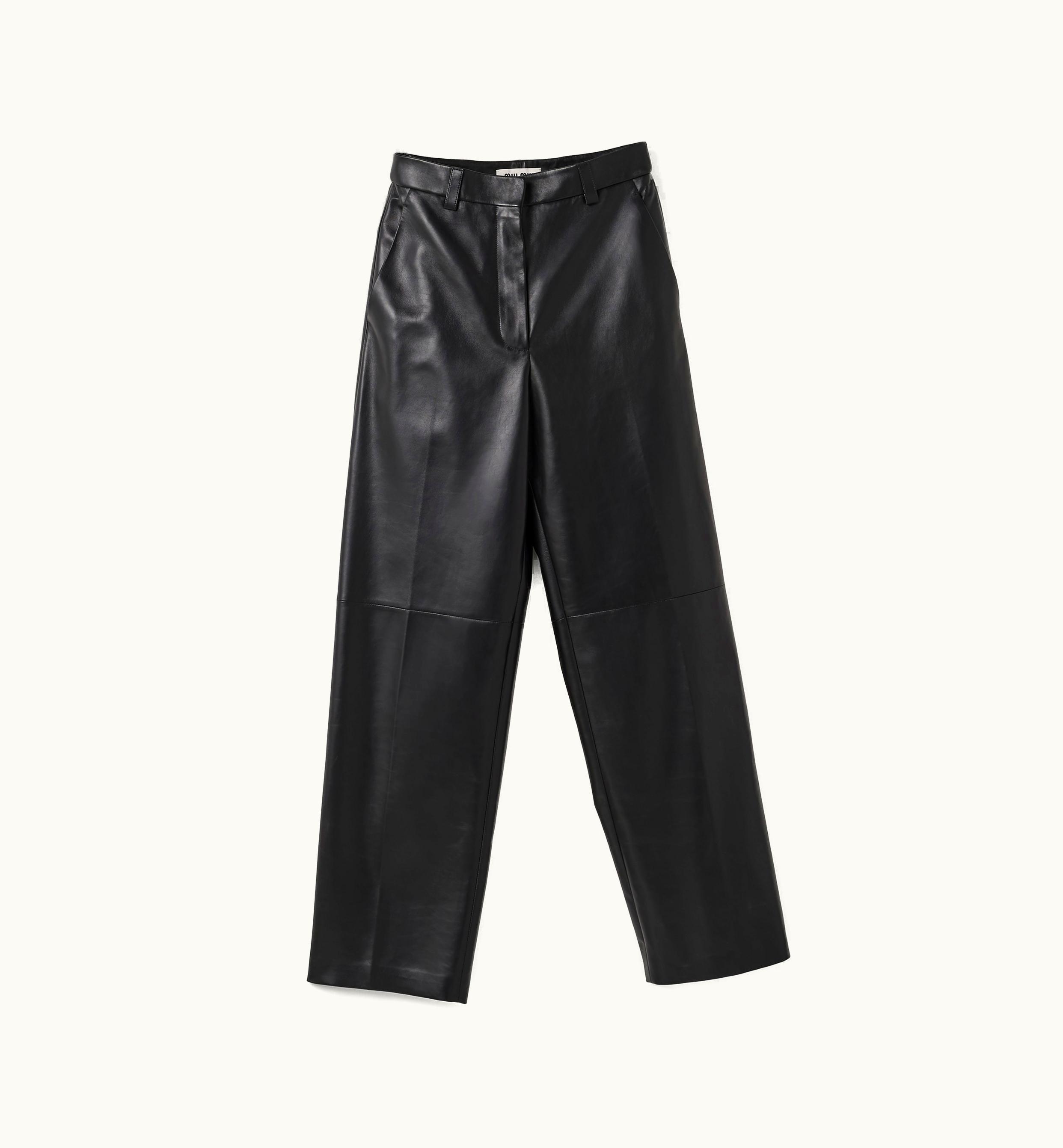 Miu Miu Miu Miu Nappa Leather Pants Black