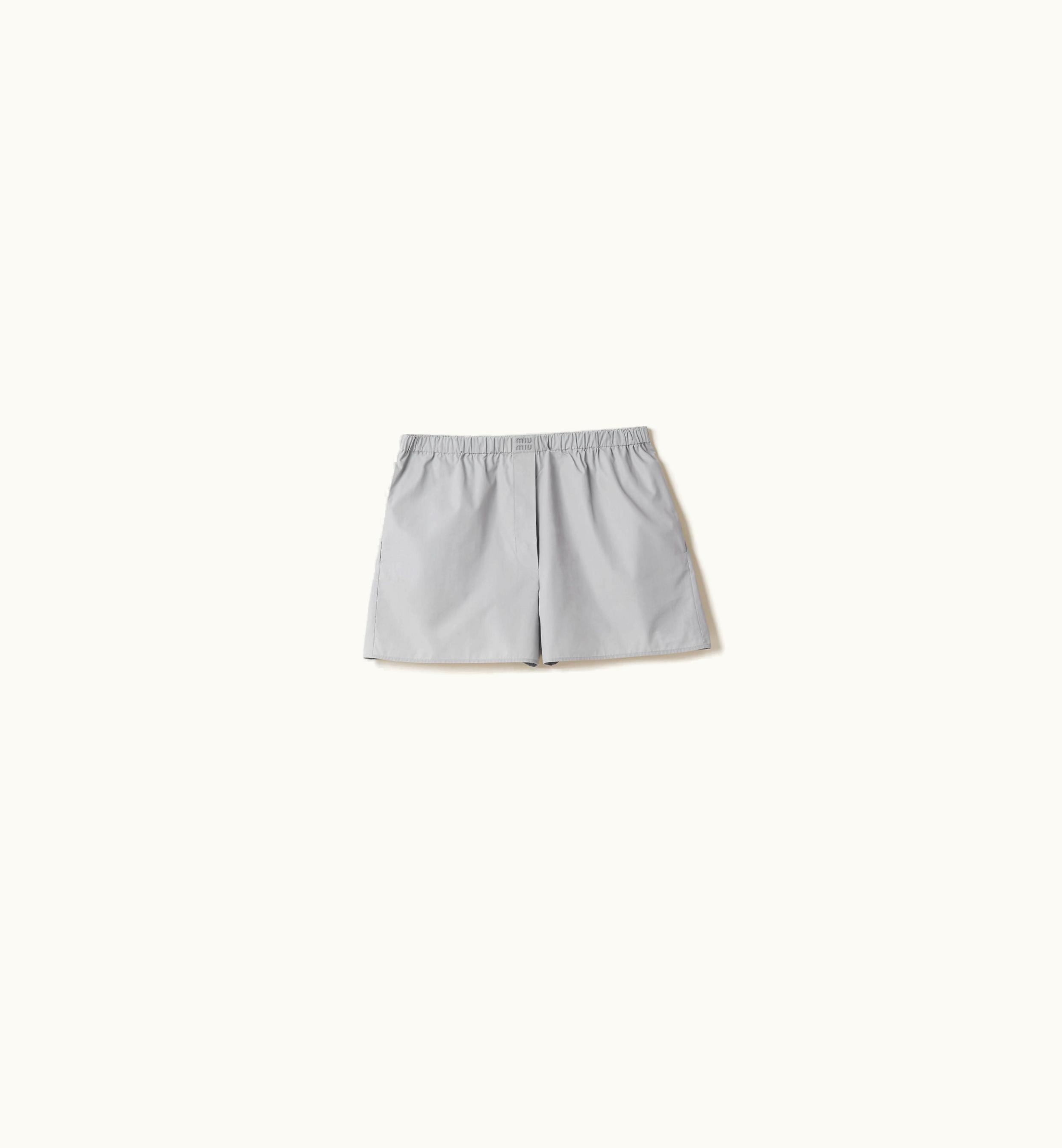 Miu Miu Miu Miu Poplin Boxers Aluminum